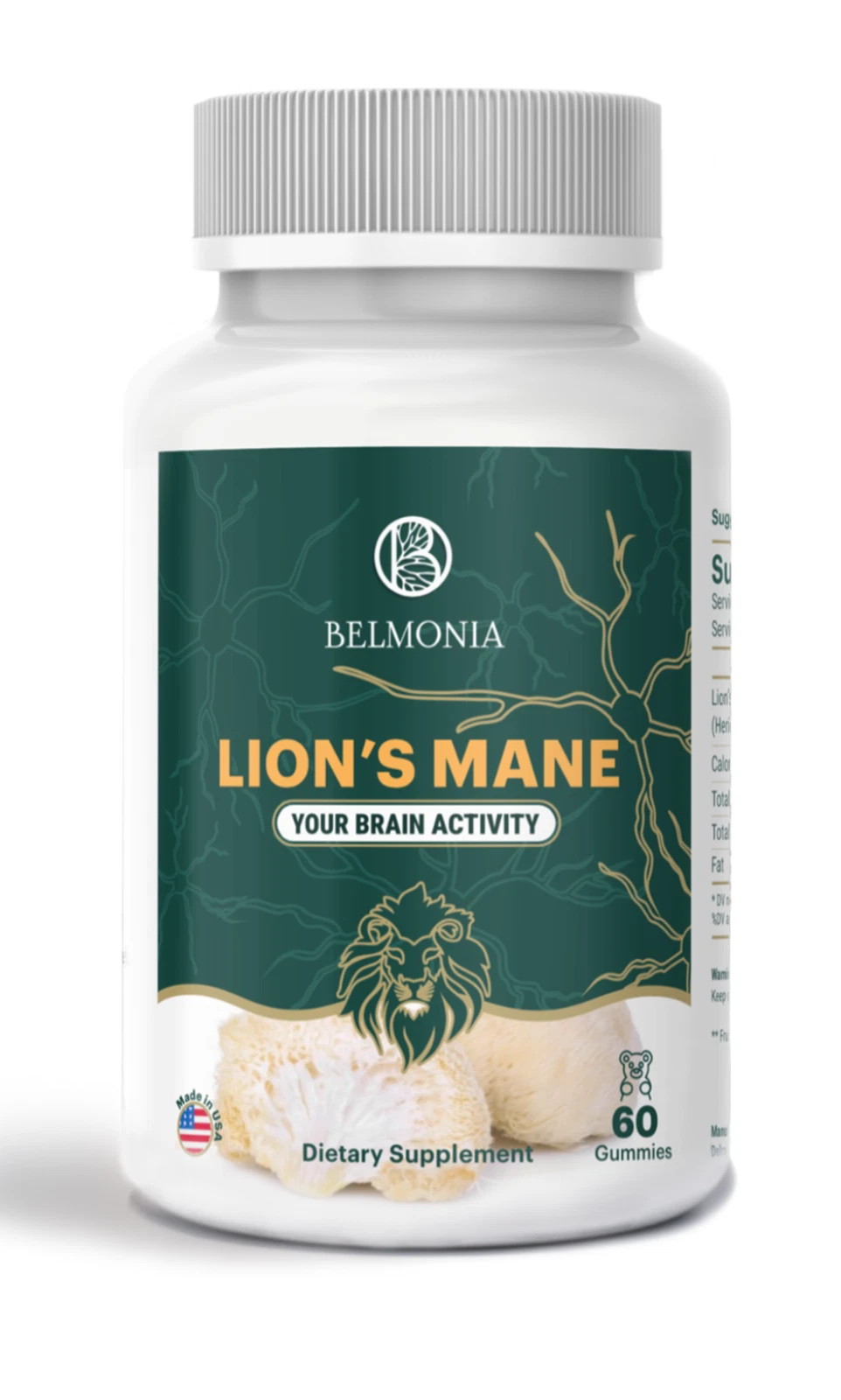 Lions Mane Mushroom Gummies| 5400*mg per serving| Proudly Made In USA