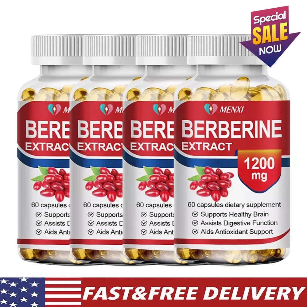 Premium Berberine HCL 1200mg High Potency Anti-inflammatory,Blood Sugar Support
