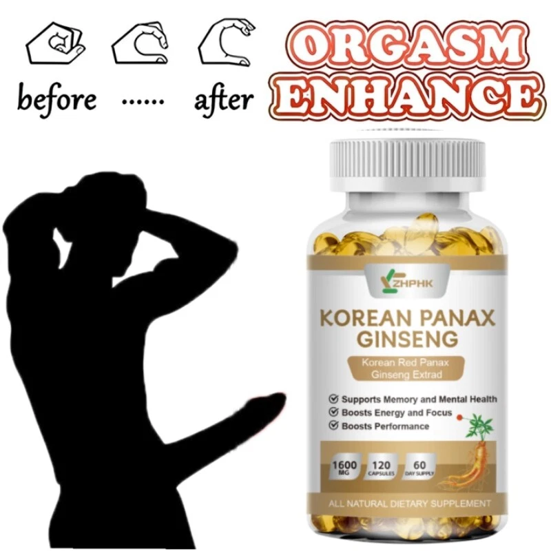 Korean Red Panax Ginseng - 120 Capsules - Extra Strength 1600mg Highest Potency