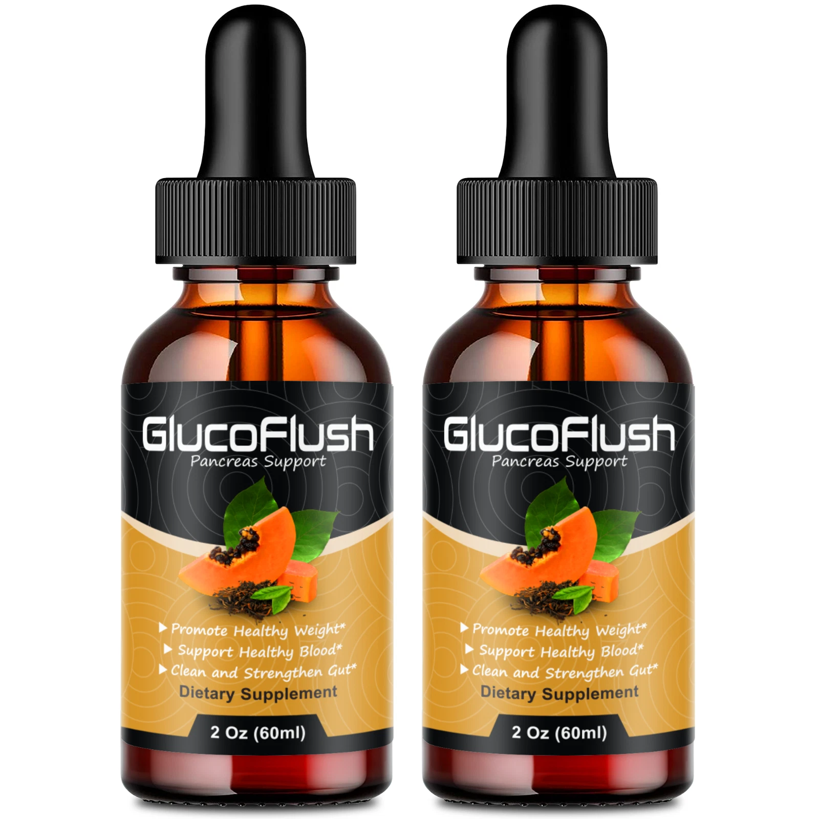 (2 Pack) Glucoflush Liquid Drops - Healthy Blood Sugar Support Advanced Formula
