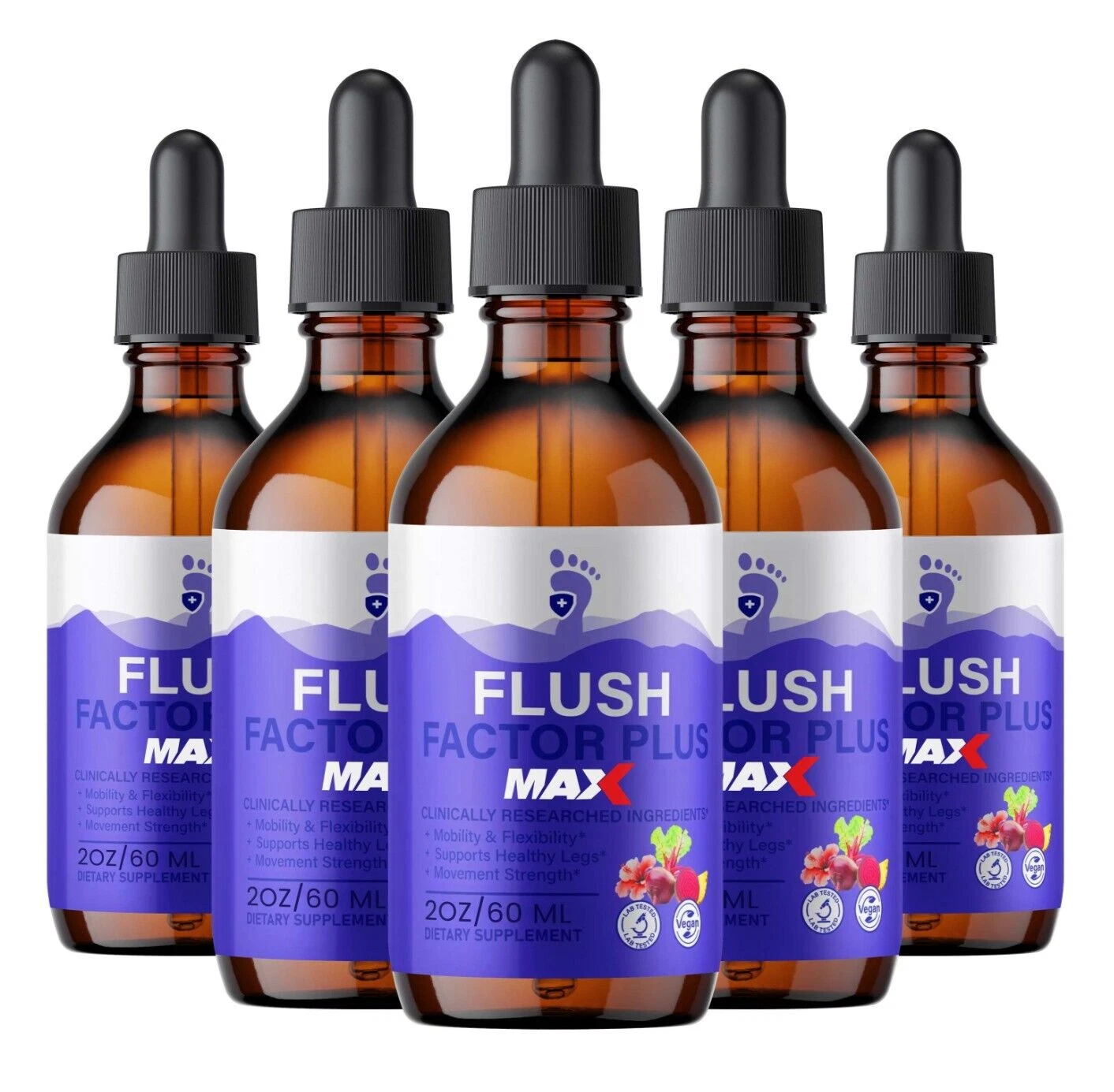 Flush Factor Plus MAX Drops for Mobility & Gut Support ( 5 Pack )
