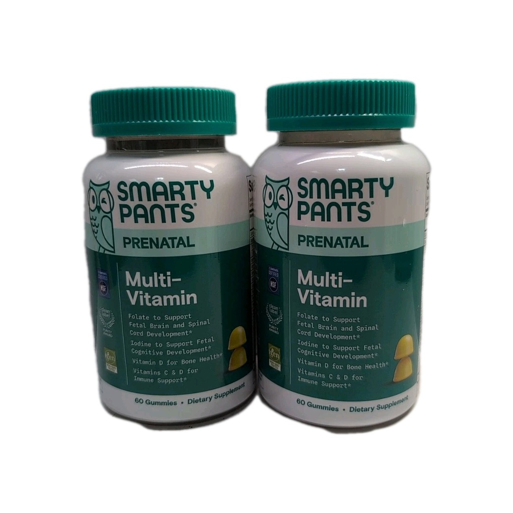 (2) Smarty Pants Prenatal Multivitamin ~ 60 Gummies Each ~ Exp: 04/09/2026