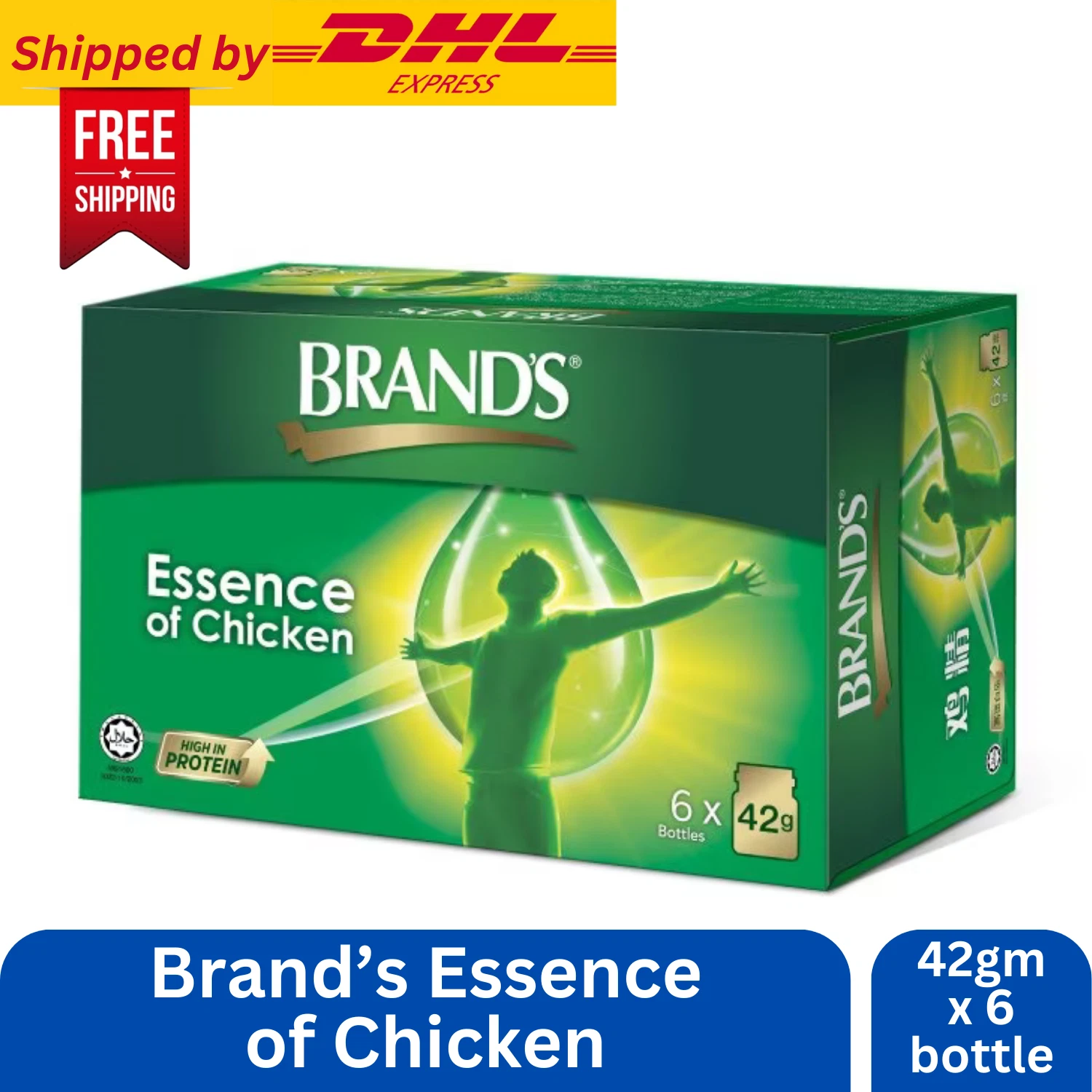 BRAND'S Essence of Chicken Original (1 Box, 6 Bottles x 42gm) DHL FAST SHIPPING