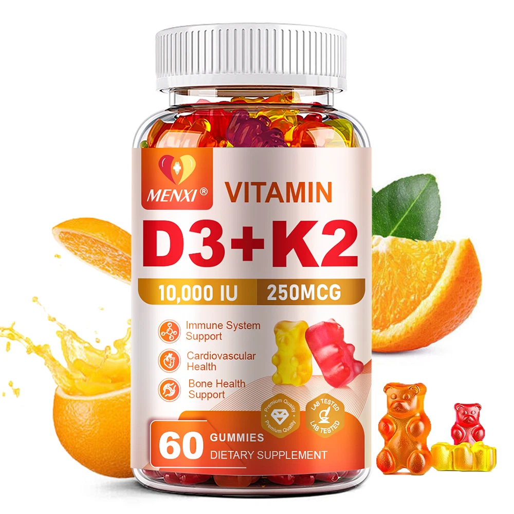 Vitamin D3 10,000 IU + K2 MK7 250mcg gummies Immune support strong bones