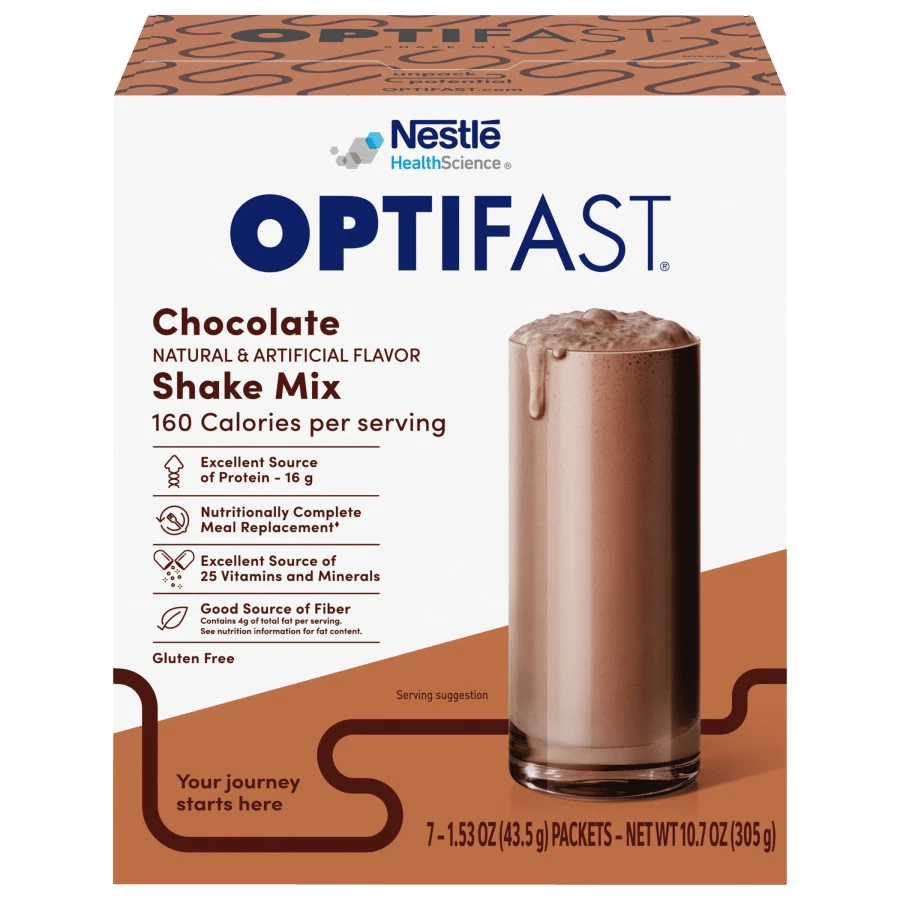 Nestle optifast chocolate powder shakes - Open box, 10 sealed packets DEC 2025