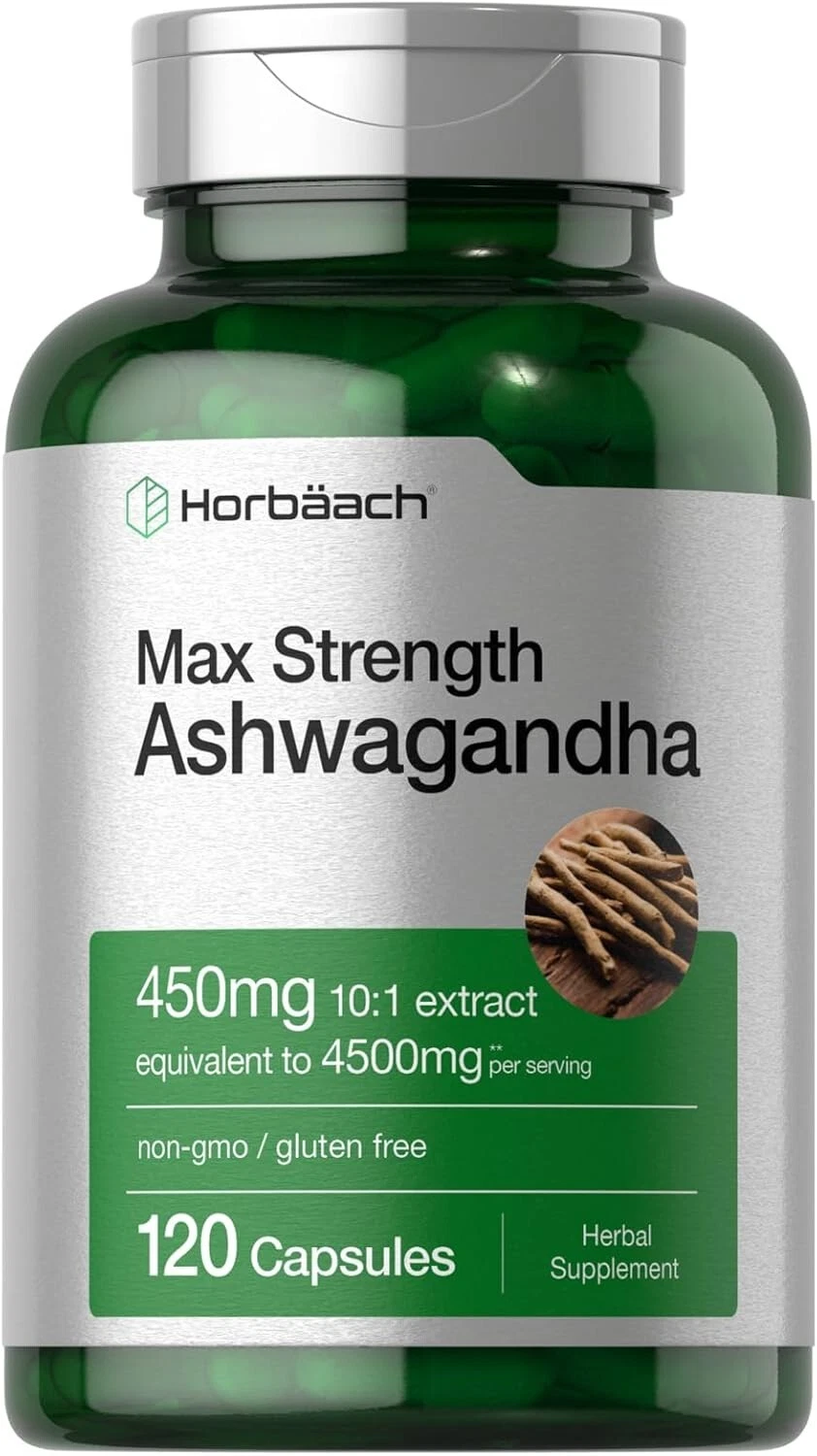 Ashwagandha Capsules | 4500 mg | 120 Count | by Horbaach