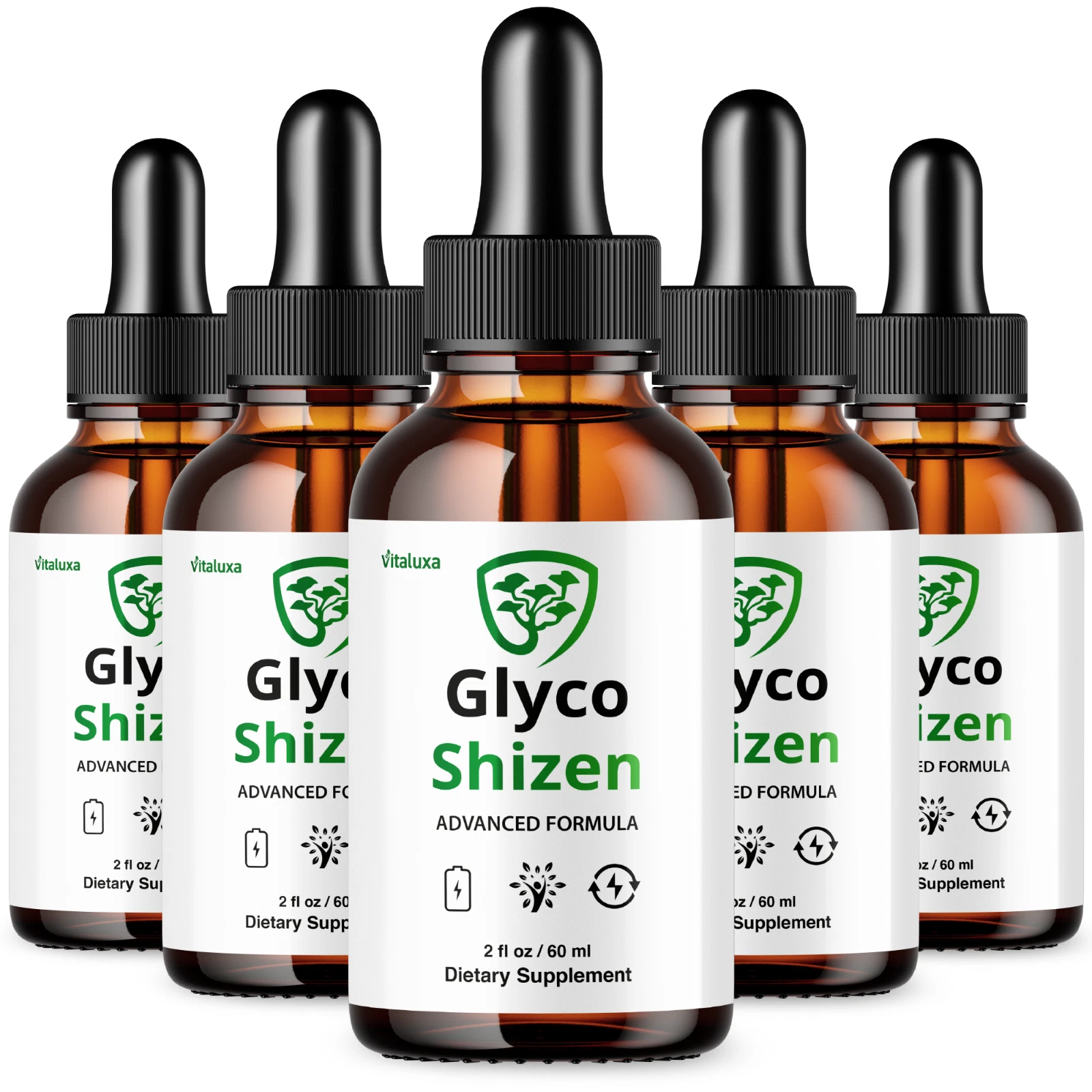 (5 Packs) GlycoShizen Liquid Drops to Support Healthy Blood Balance (10 oz)