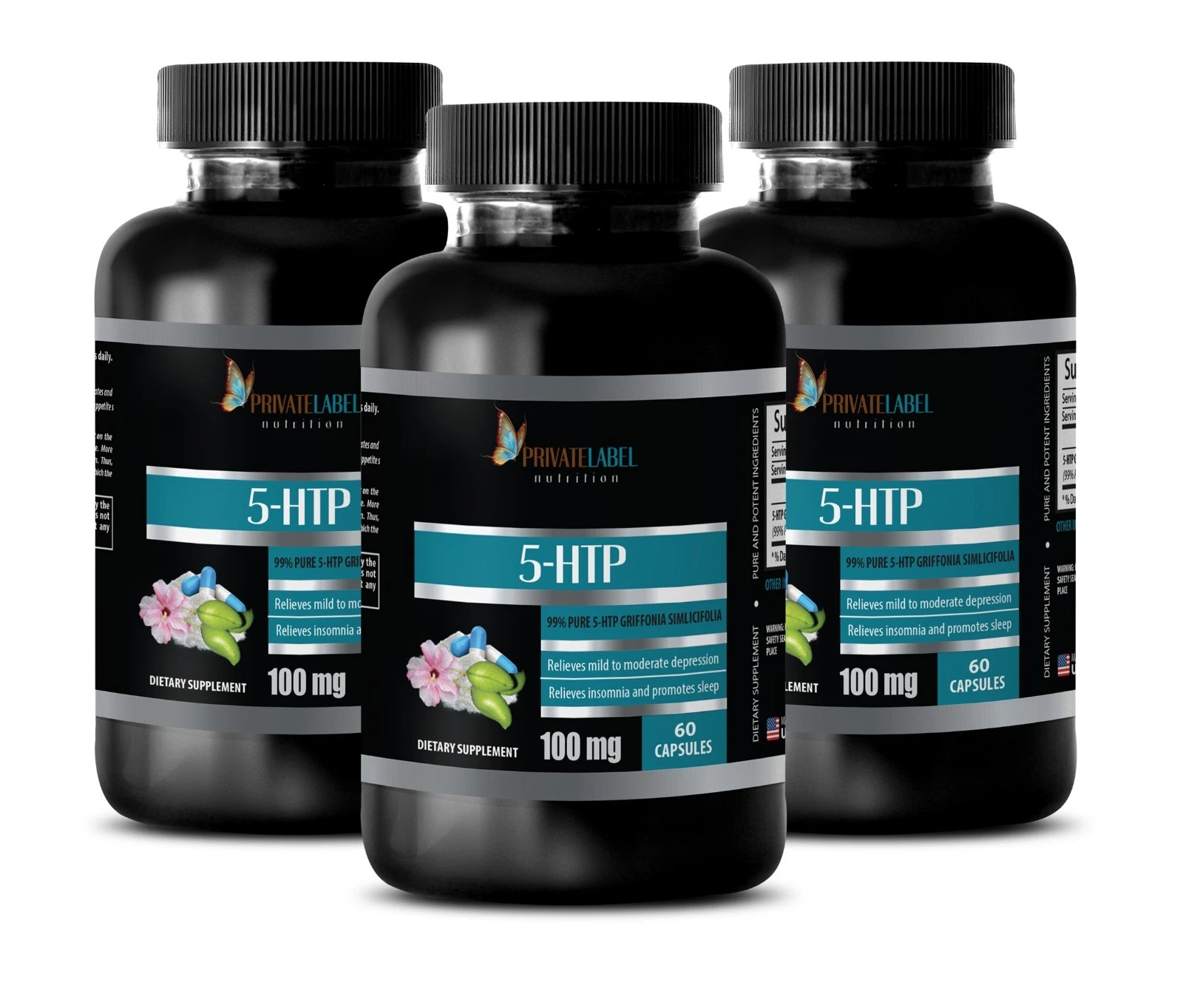 Decrease In Appetite - 5-HTP 100mg - 99% Pure Griffonia Simplicifolia Powder 3B