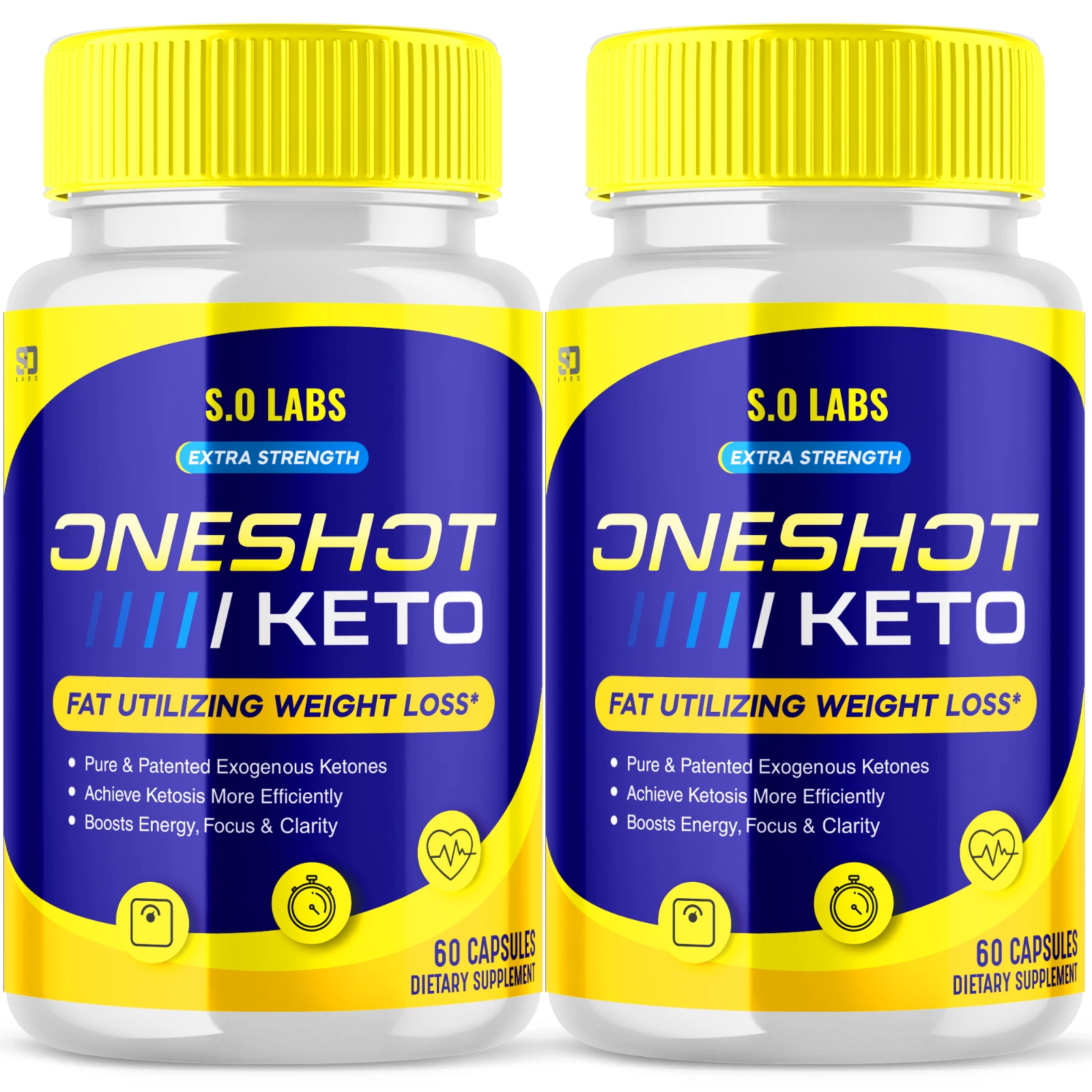One Shot Keto Capsule - Support Weight Loss, Daily Energy & Vitality (2 Pack)