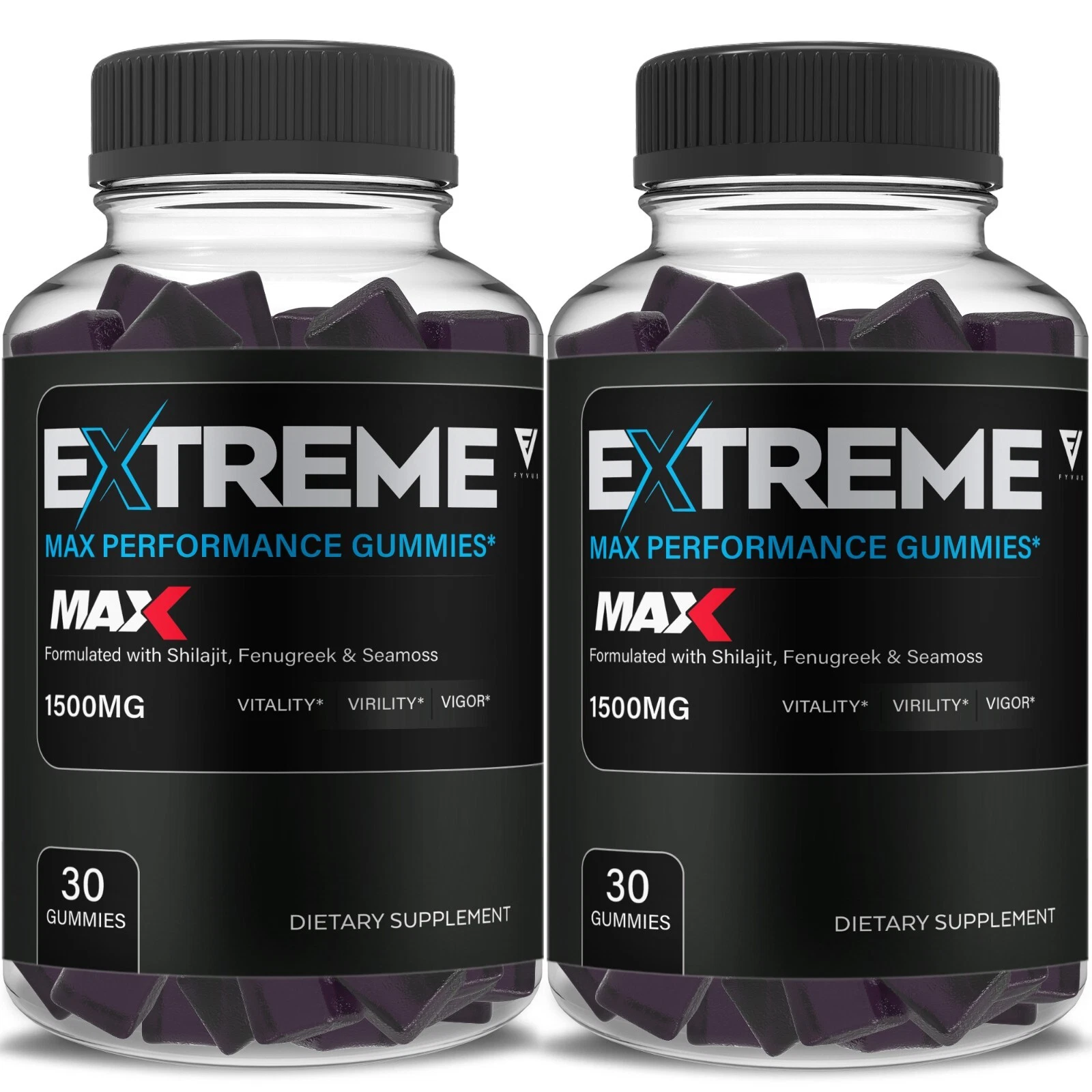 (2 Pack) Extreme Max Performance Gummies ExtremeMax Supplement (2 Month Supply)