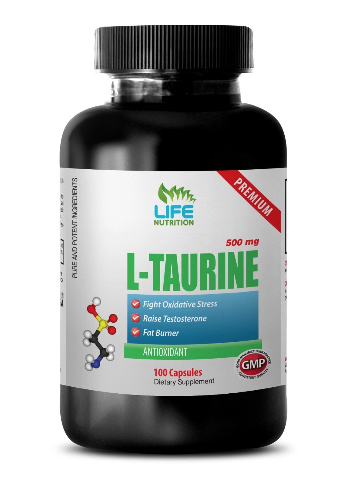 treat inflammation - PREMIUM L-TAURINE 500mg (1B) - rich in antioxidants