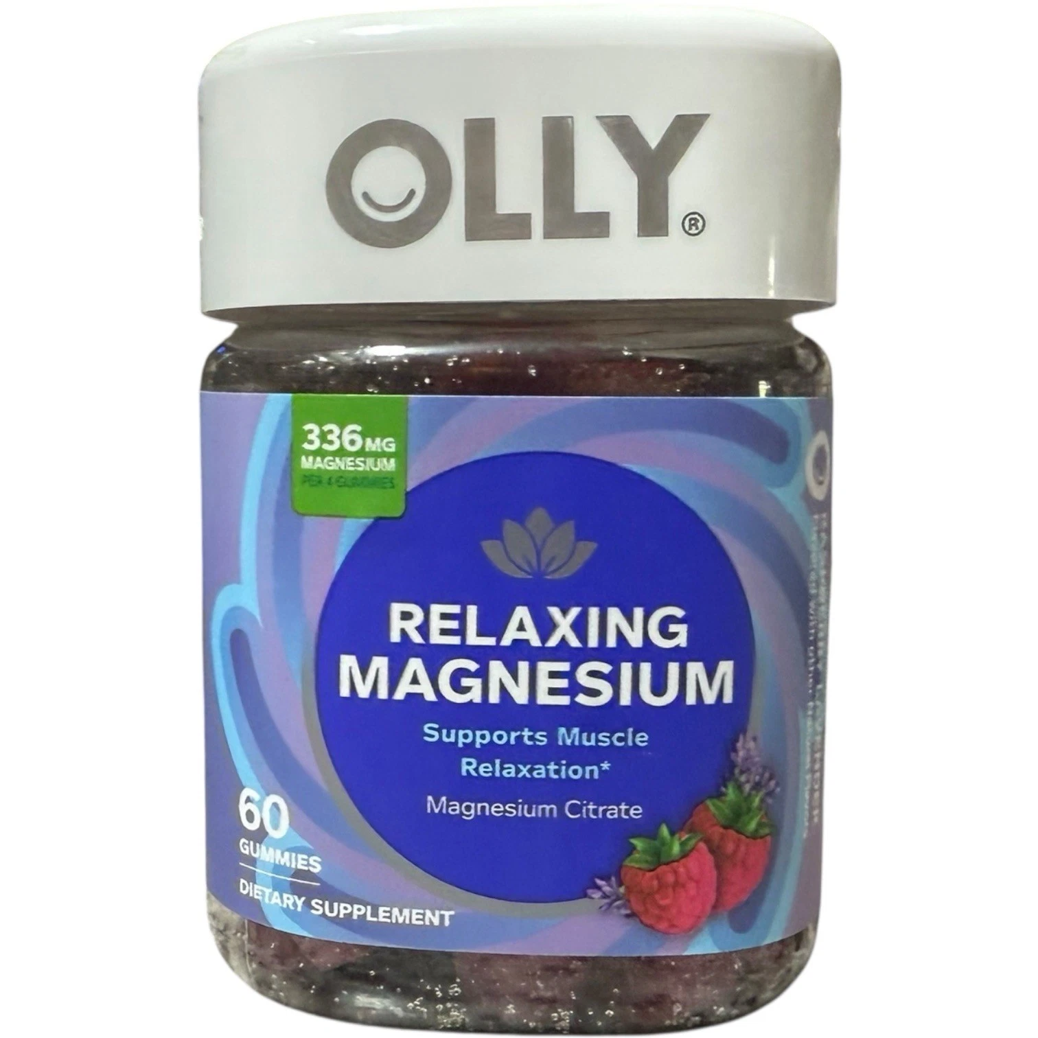 Relaxing Magnesium Gummies, Supports Muscle Relaxation Magnesium Citrate, 60 Ct