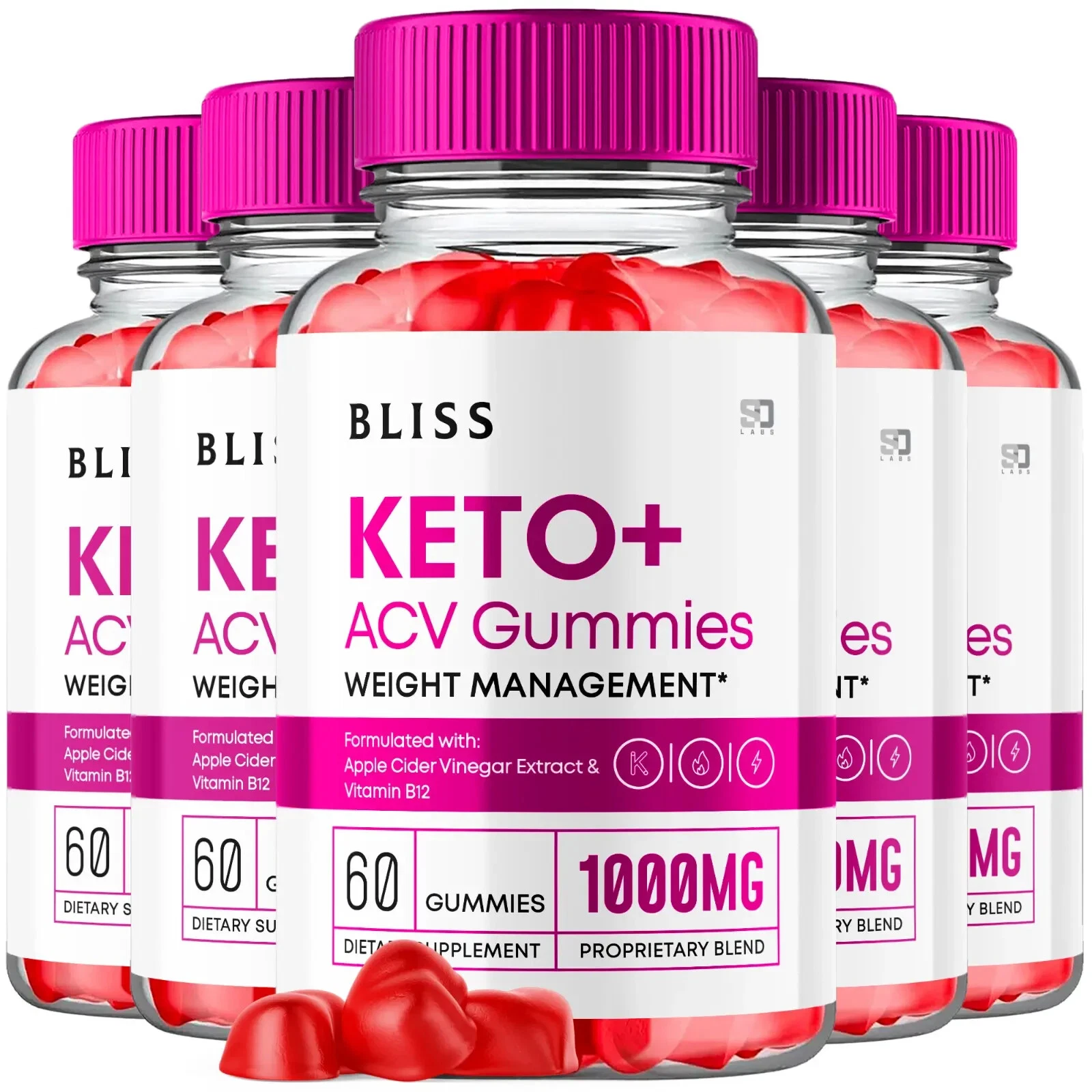 Bliss Keto Gummies, Bliss Keto ACV Gummies Weight Loss (5 Pack)