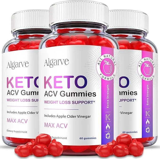 Algarve Keto Max ACV Weight Loss Support Formula Supplement (180 Gummies) 3-Pack