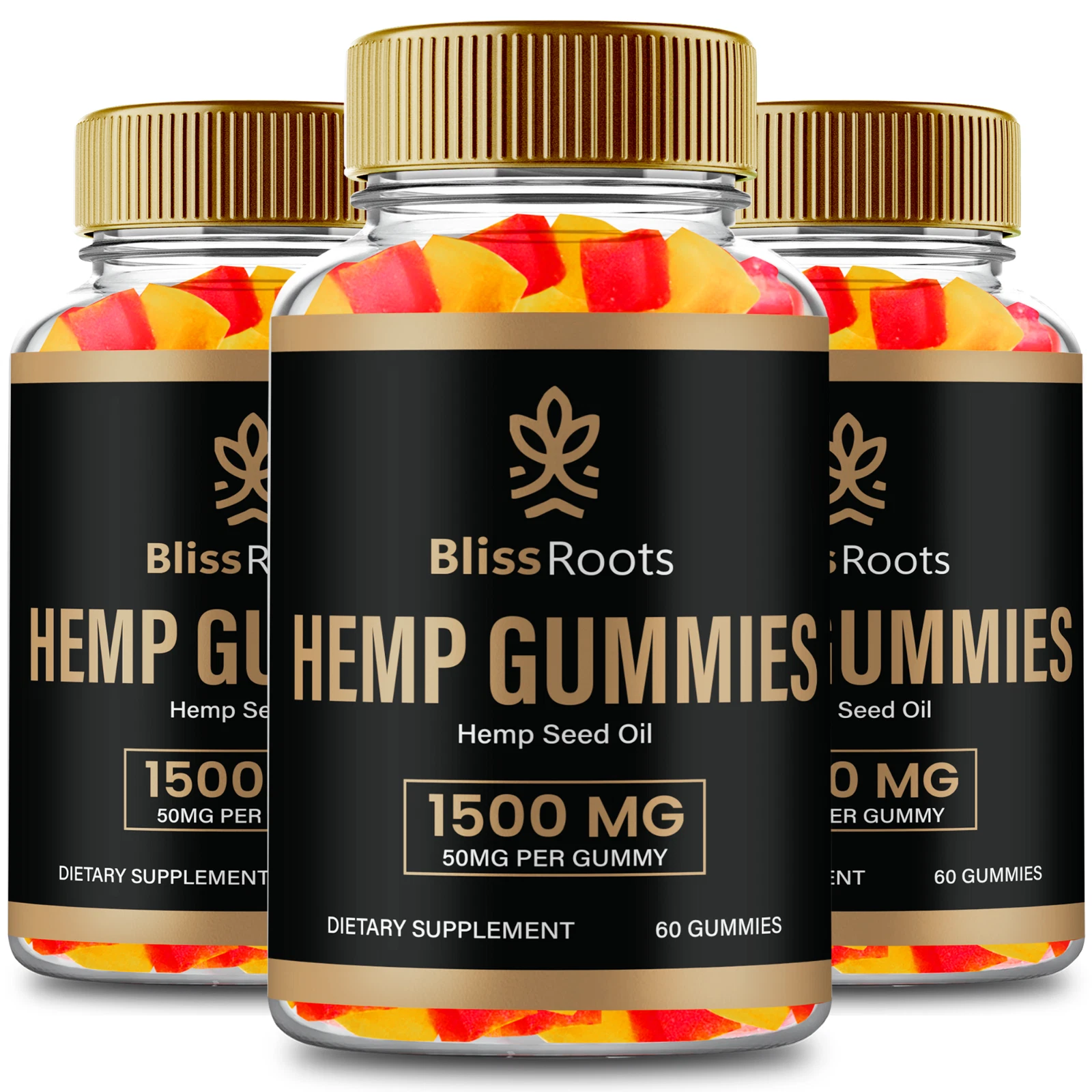 (3 Pack) Bliss Roots Gummies - Health & Wellness Support Supplement Gummies
