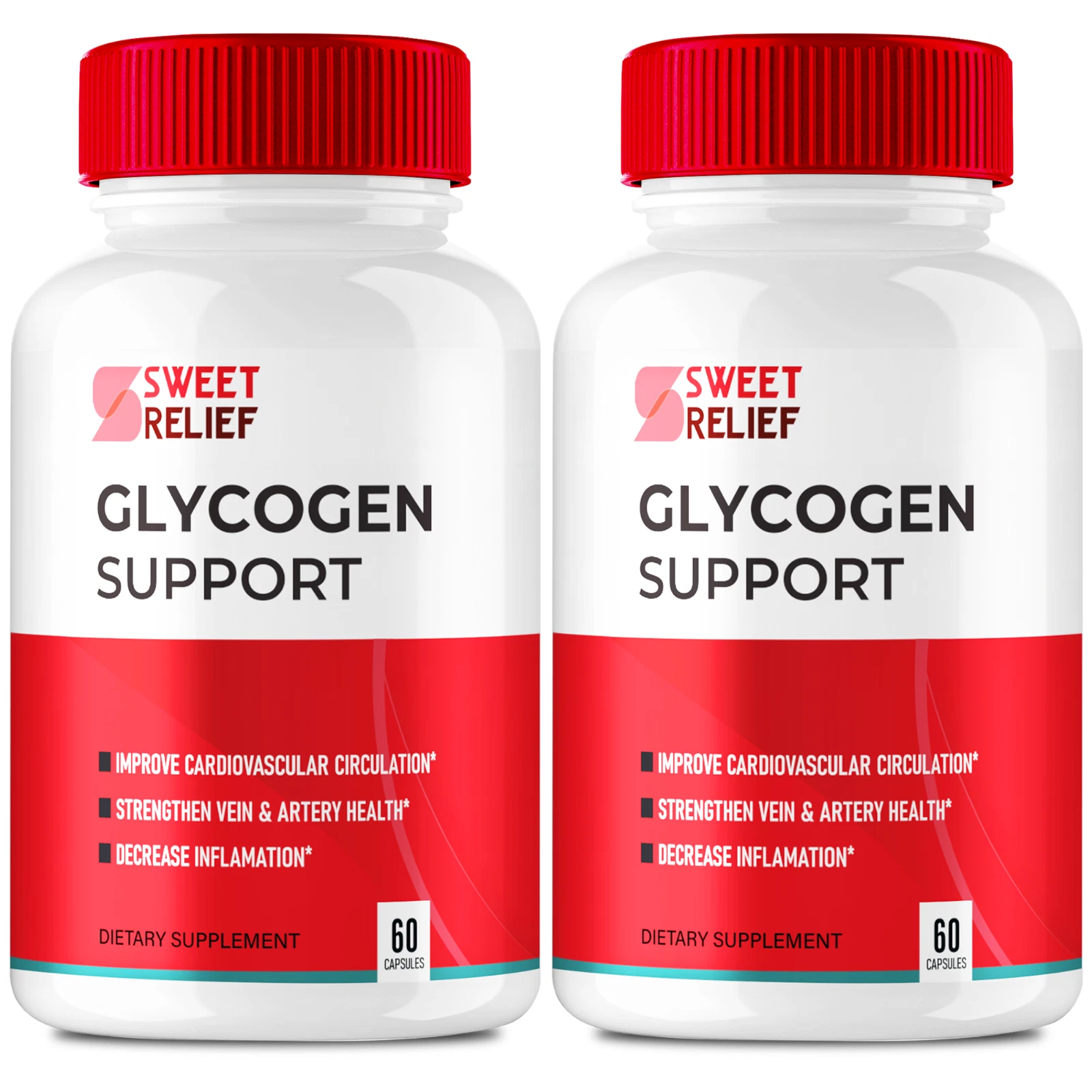 (2 Pack) Sweet Relief Glycogen Blood Support Supplement Capsules (120 Capsules)