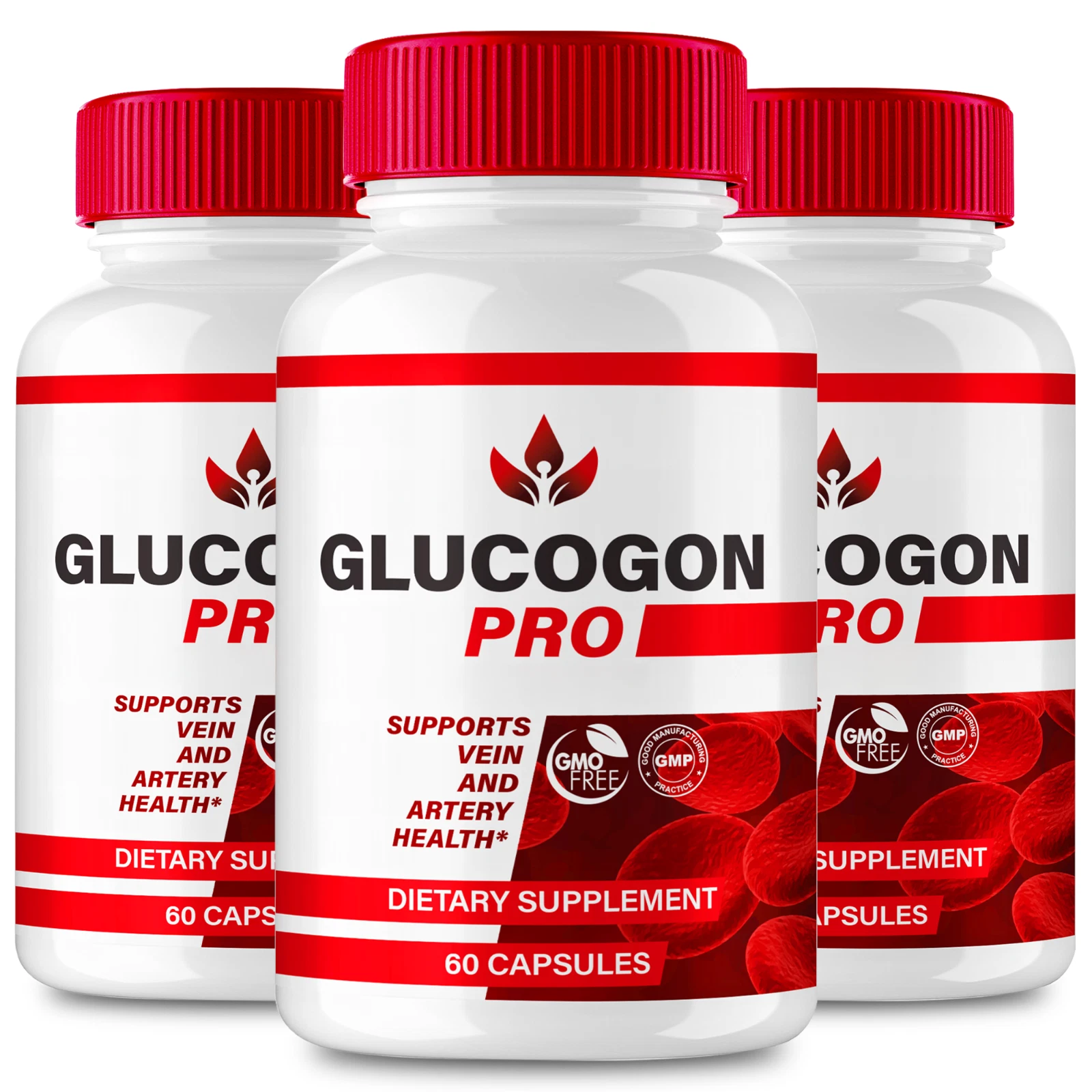 (3 Pack) Glucogon Pro Blood Sugar Support for Health & Blood Circulation Pills