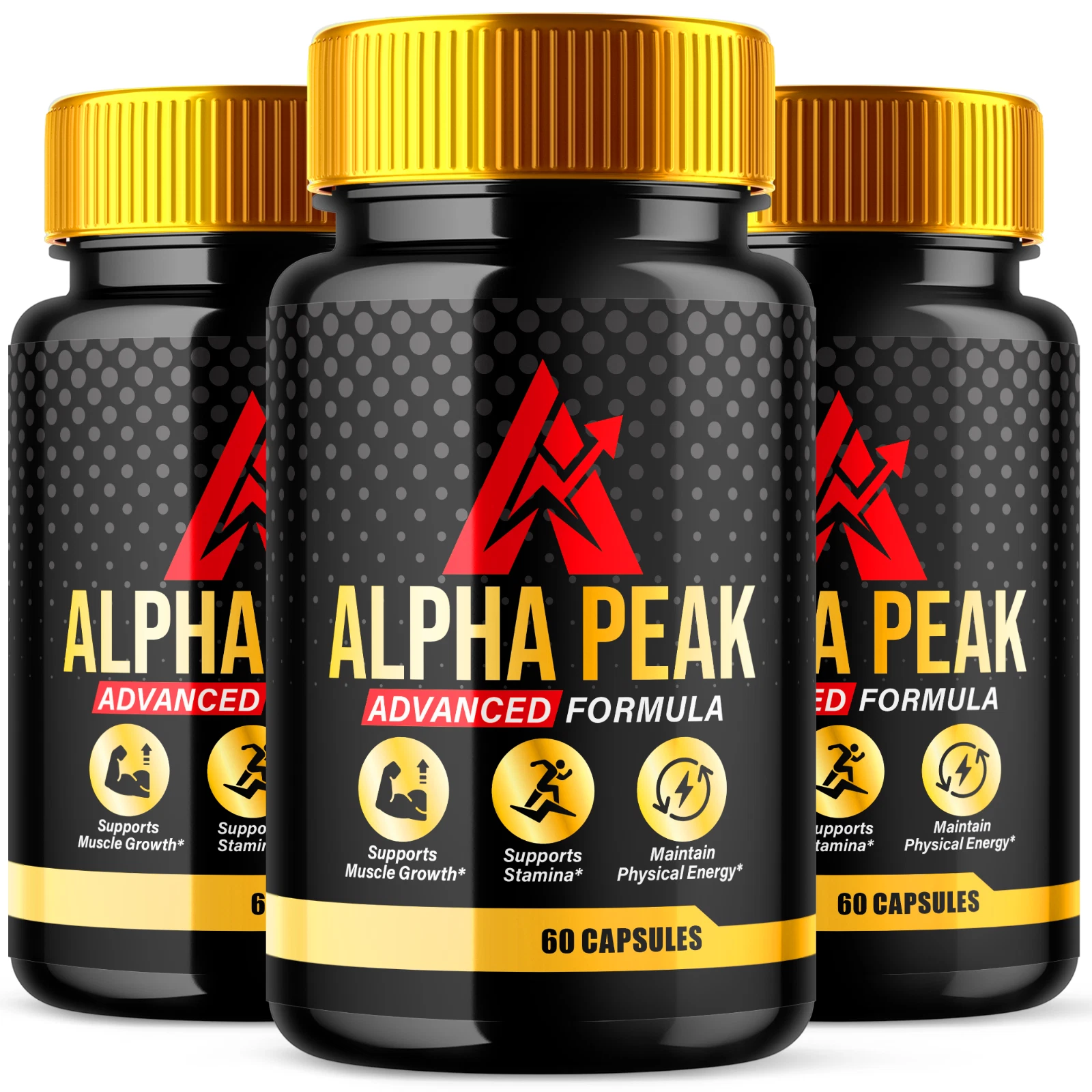 Alpha Peak for Men Advanced Vitality Support Formula Supplement 180 Capsules