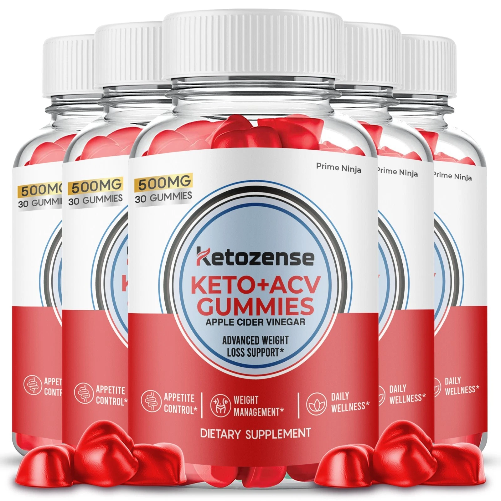 Ketozense Keto ACV Gummies, Ketozense Keto Gummies, Maximum Strength (5 Bottles)
