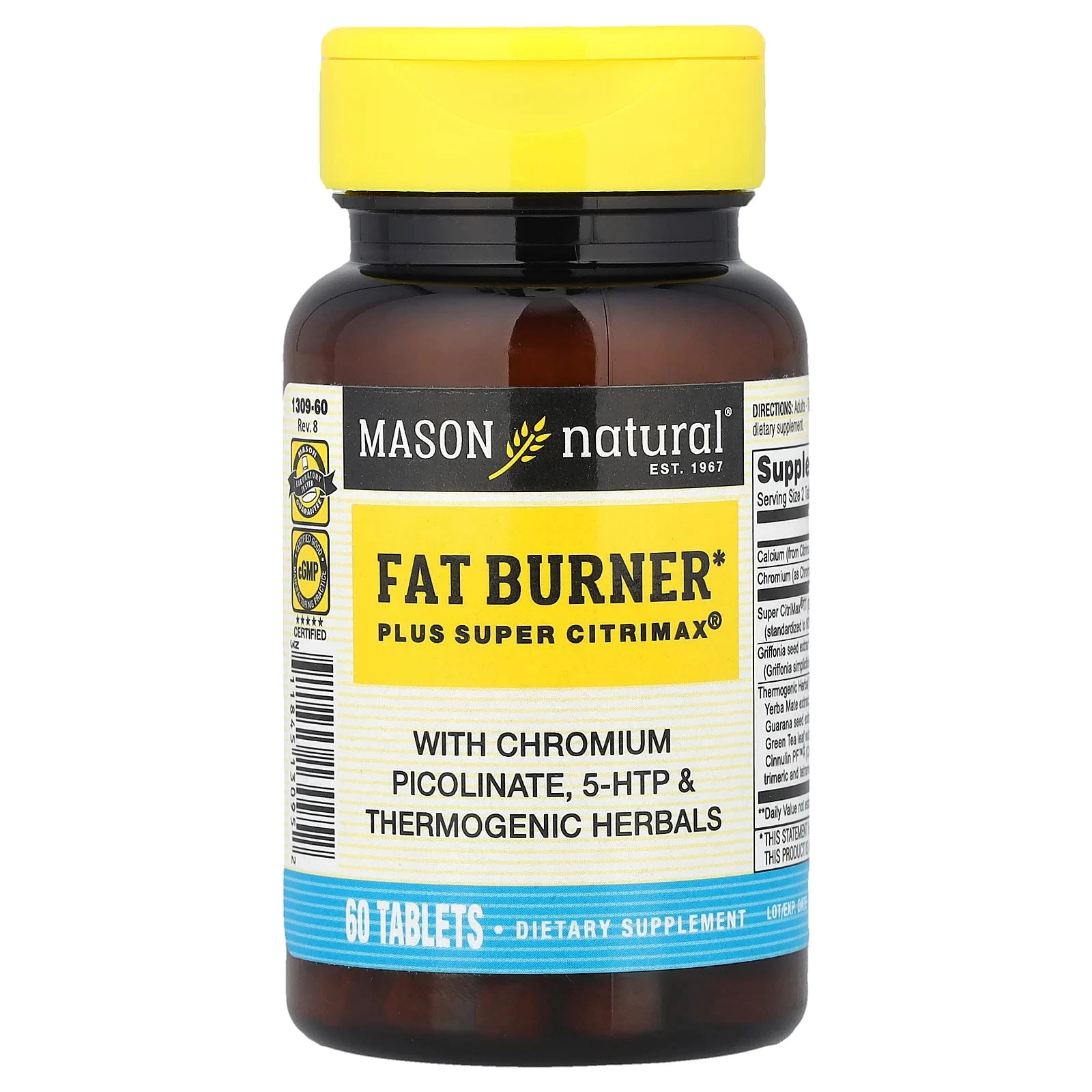 Mason Super Fat Burner Tablets Plus Citrimax - 60ct