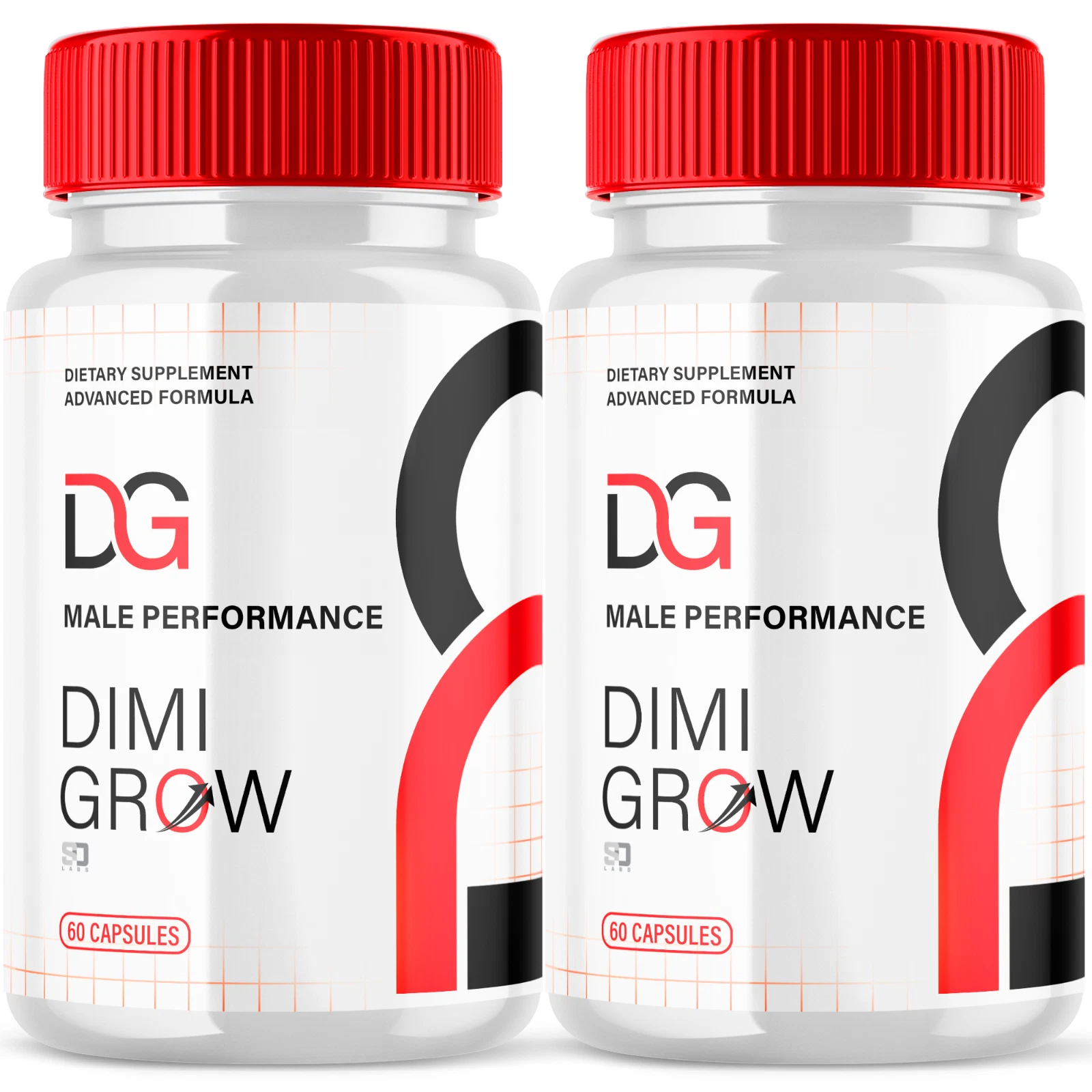 (2 Pack) Dimi Grow Male Pills, Maximize Energy, Vitality & Stamina 120 Capsules