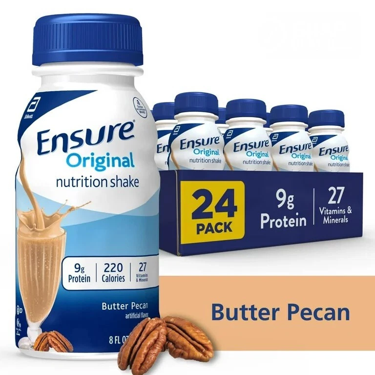 Ensure Nutrition Shake Original - Butter 🍨 Pecan, 8 Fl Oz (Pack of 24)