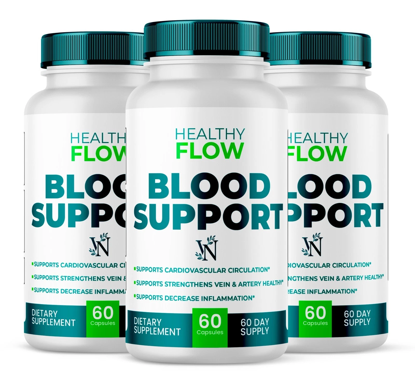 Healthy Flow Blood Support, Cardiovascular Circulation - 180 Capsules Genuine