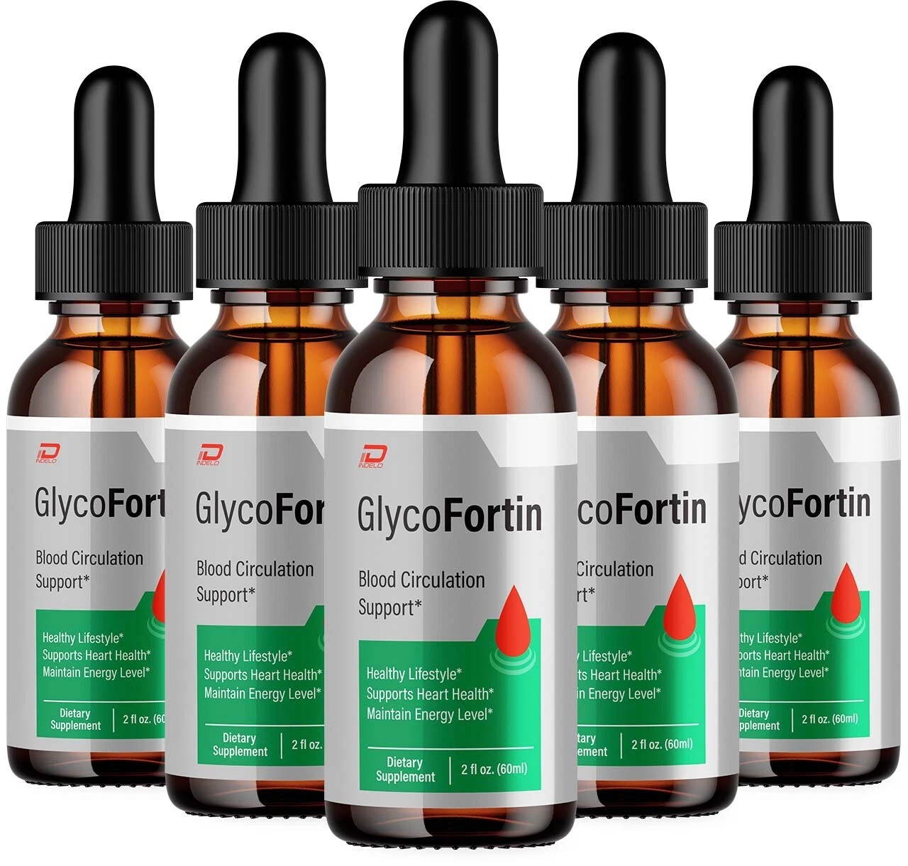 (5 Pack) Glyco Fortin Drops Healthy Formula - Dietary Supplement Drops