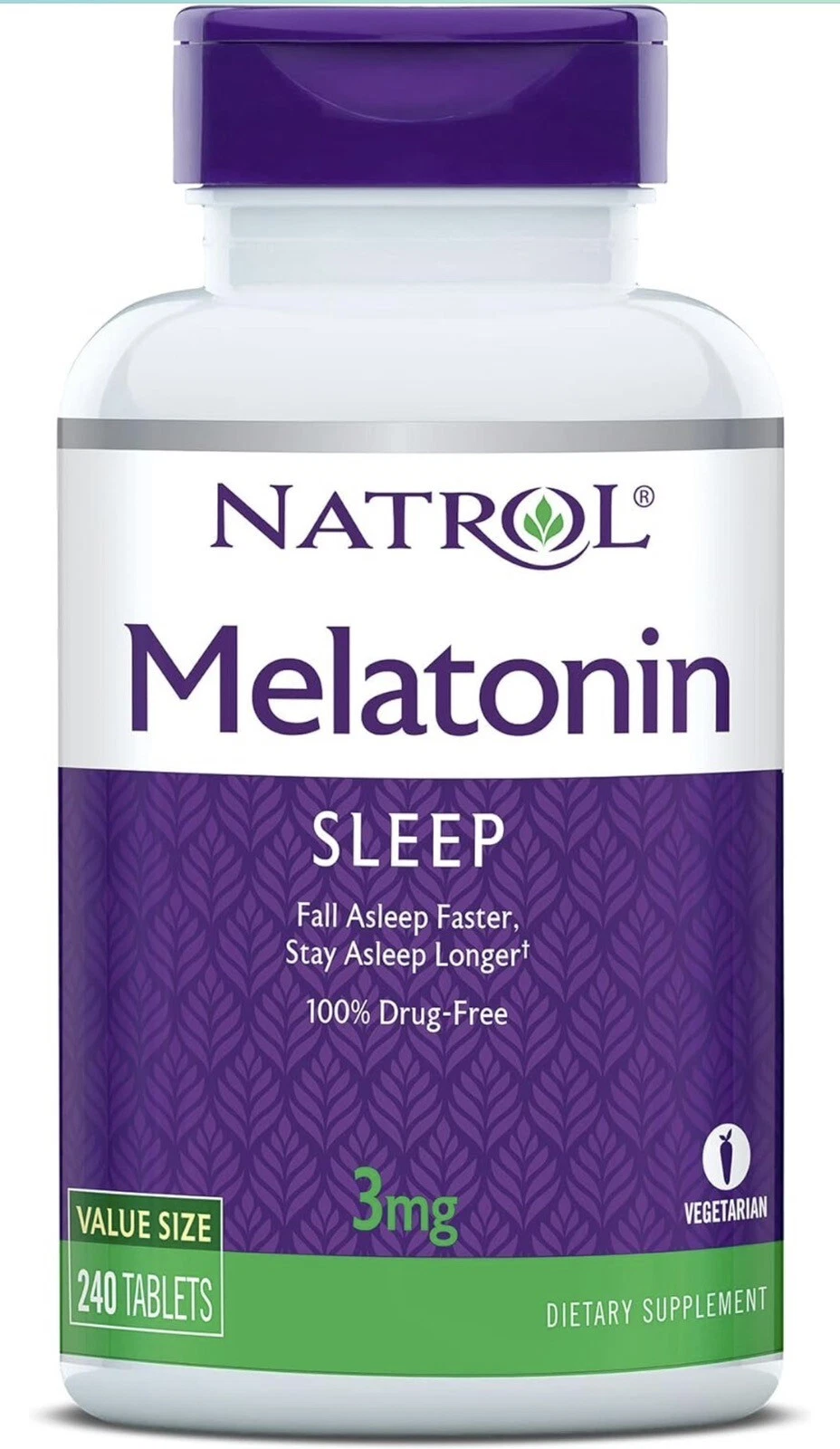 Natrol Melatonin for Sleep, 3mg, 240 Tablets In 1 Bottle 4-Pack EXP: 12/31/25