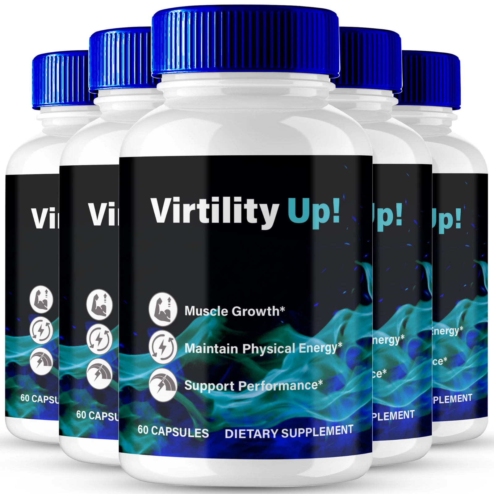 (5 Pack) Virtility Up Men Capsules, Natural Male Energy & Vitality Pills