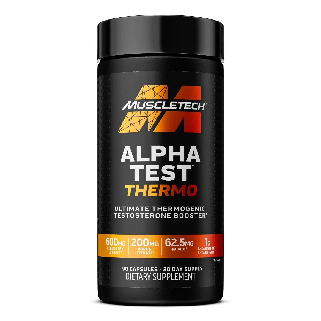 Alpha Test Thermogenic Testosterone Booster, Performance Supplement, 90 Ct