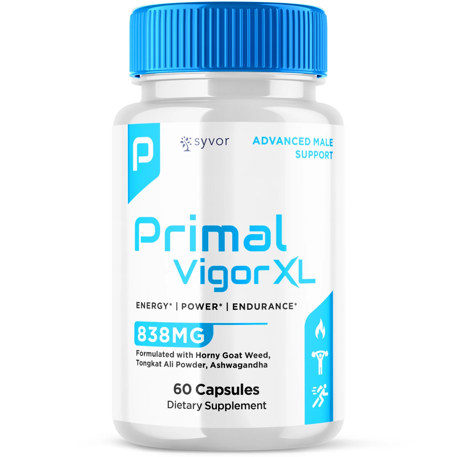 Primal Vigor XL Support Vitamin Maximum Strength Supplement for Men 60 Capsules