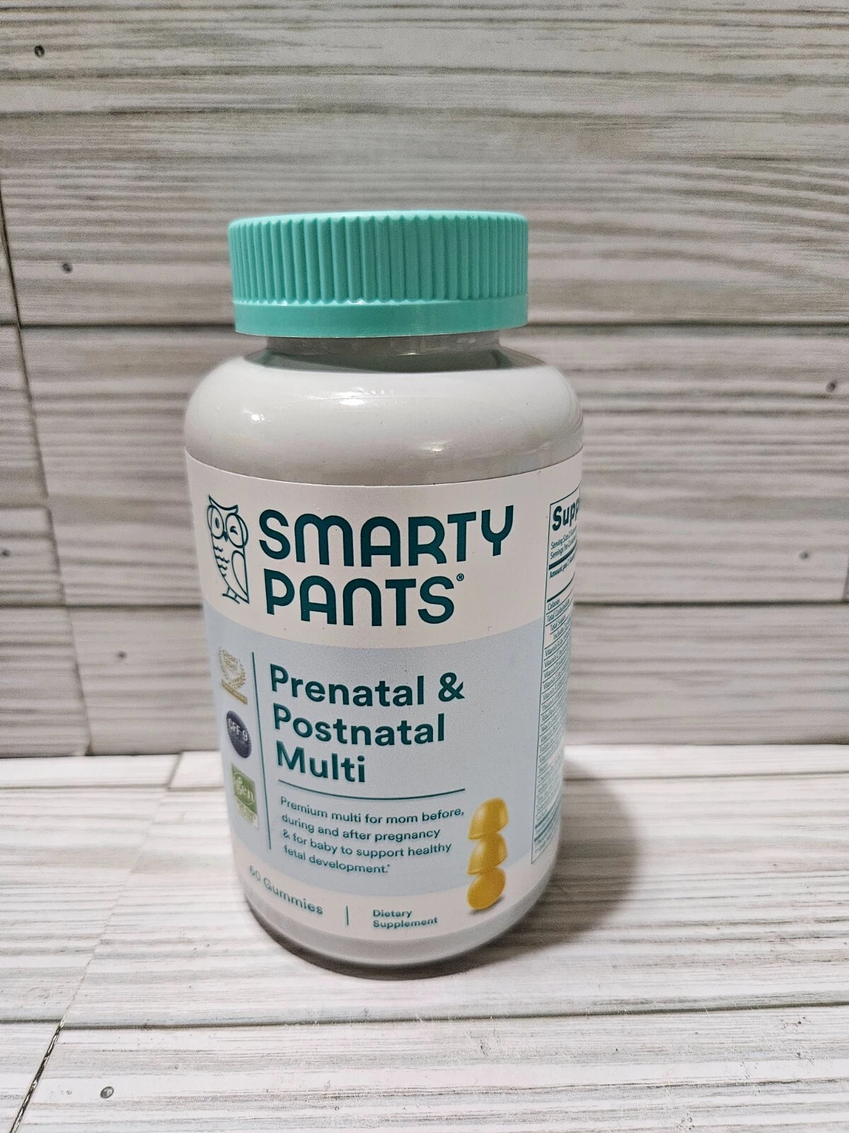 Smarty Pants Prenatal & Postnatal Multivitamin 60 Gummies 10/2024