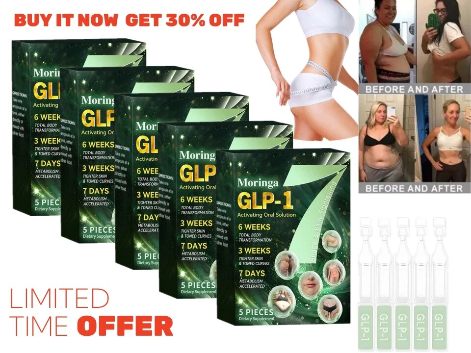 GLP-1 Moringa Oral Solution, Support Shaping, Skin Tightening & Boost Metabolism