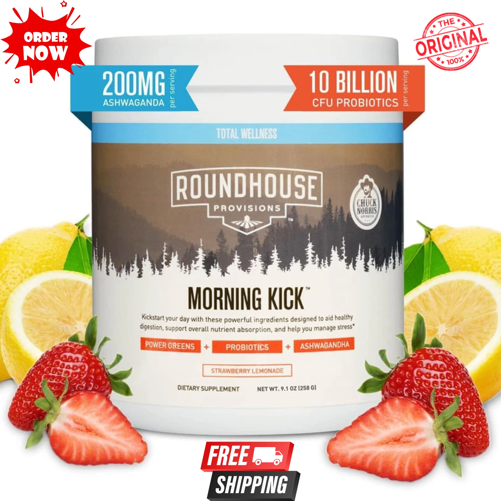 Morning Kick Superfood Powder with Collagen, Probiotics & Ashwagandha