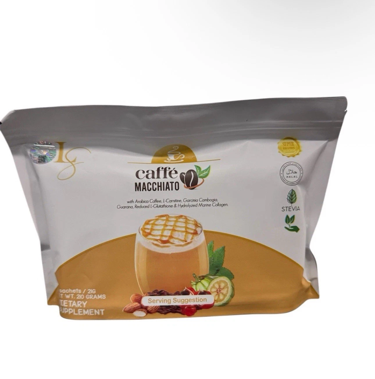 Luxe Slim Caffee MACCHIATO With Collagen & L-Glutathione, 8 Sachets