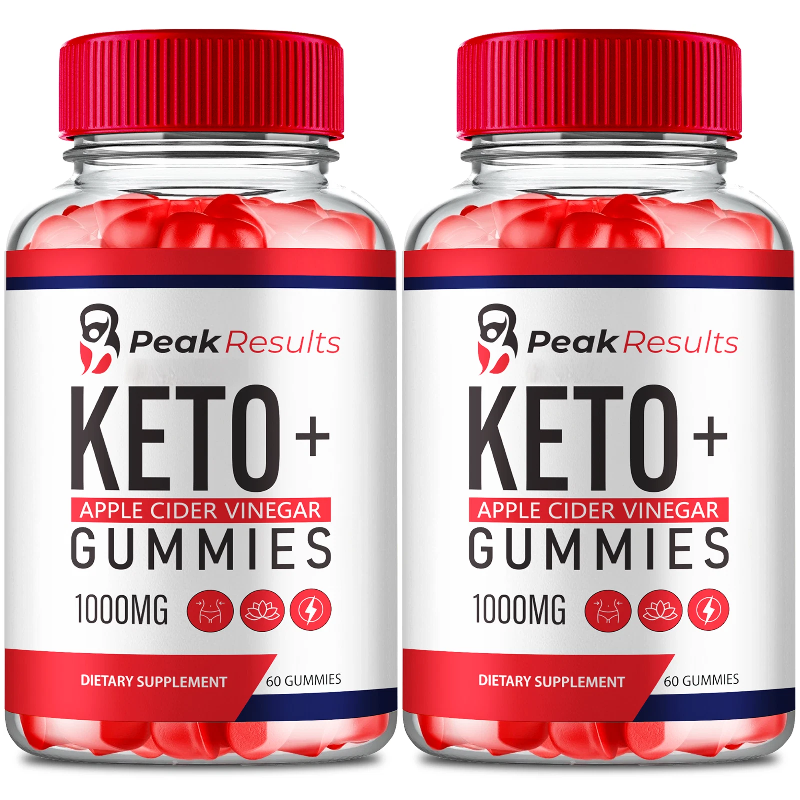 (2 Pack) Peak Results Keto + ACV Gummies, PeakResults Advance Weight Loss Gummy