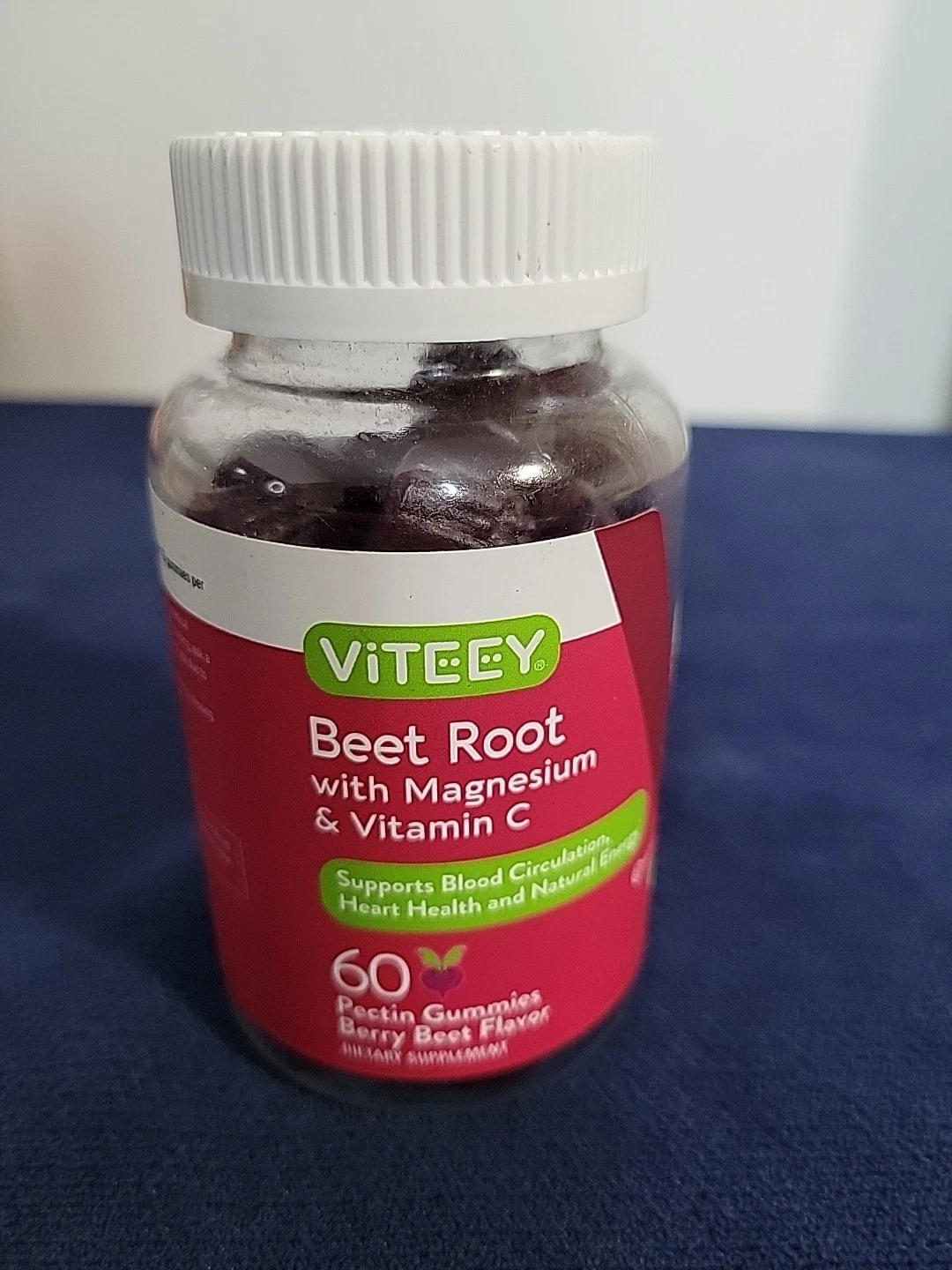 Beet Root Gummies Magnesium & Vitamin C Supports Circulation Energy Exp 5/26