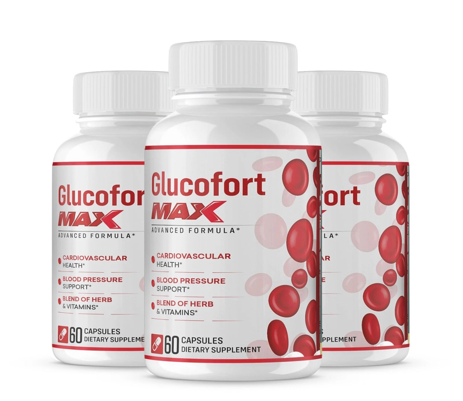 Glucofort Max Advanced Blood Sugar Support Supplements (180 Capsules) 3-Pack