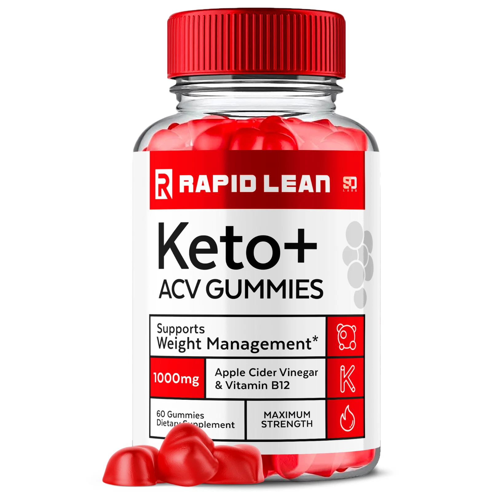 Rapid Lean Keto ACV, Rapidlean Keto Gummies Advanced Weight Loss (60 Gummies)