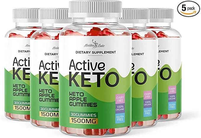 Active Keto ACV Gummies Weight Loss - 1500mg Ketosis Shark Gummies (5 Pack)