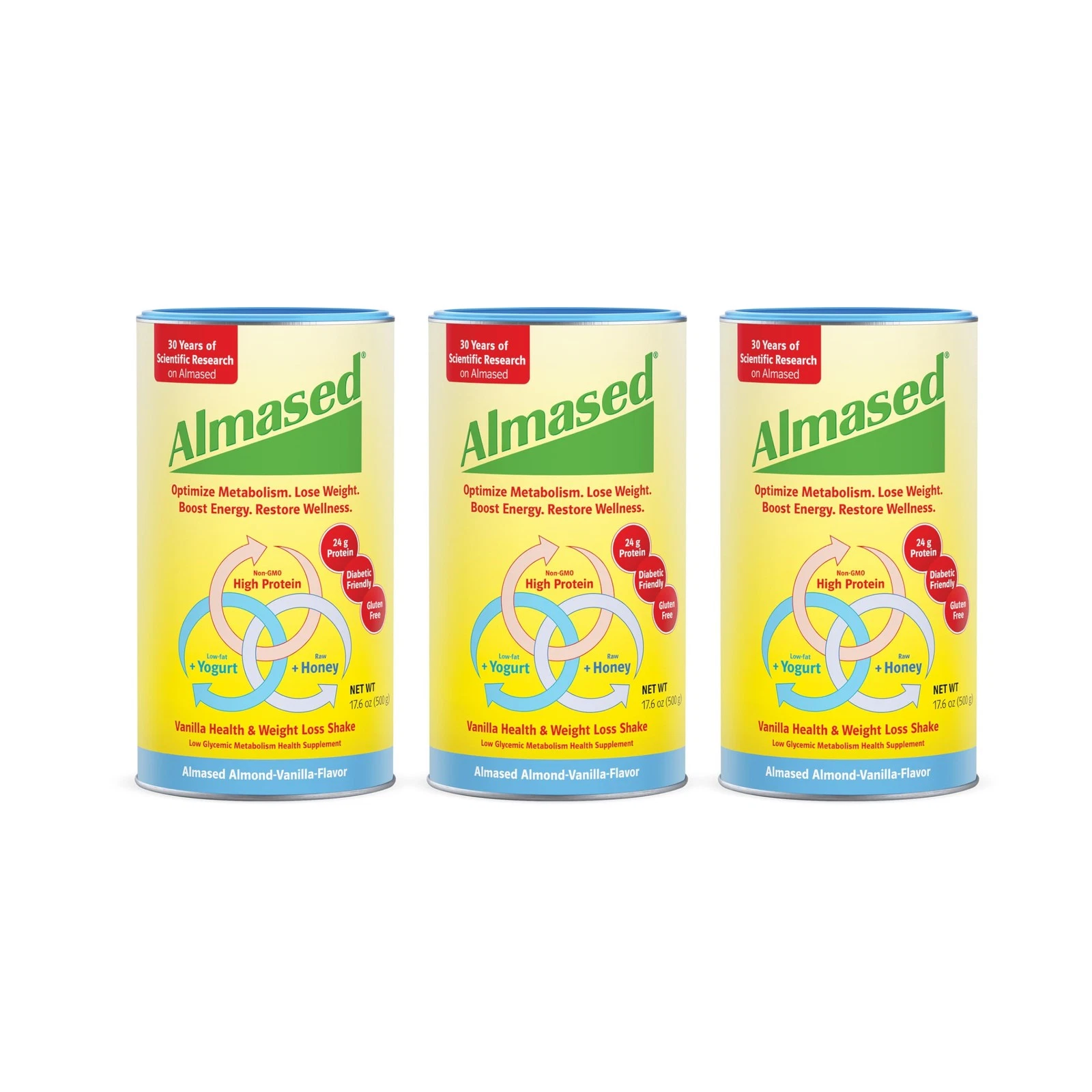 Vanilla Meal Replacement Shake - Low-Glycemic High Plant Base Protein Powder-...