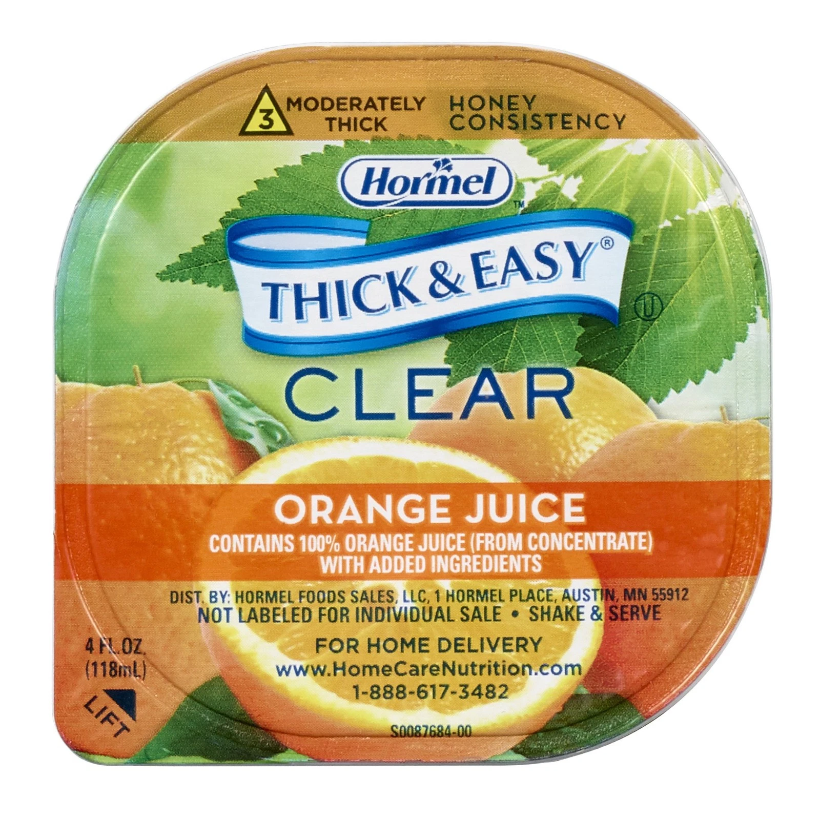 Thick & Easy Thickened Beverage Orange 4 oz. Cup 24 Ct
