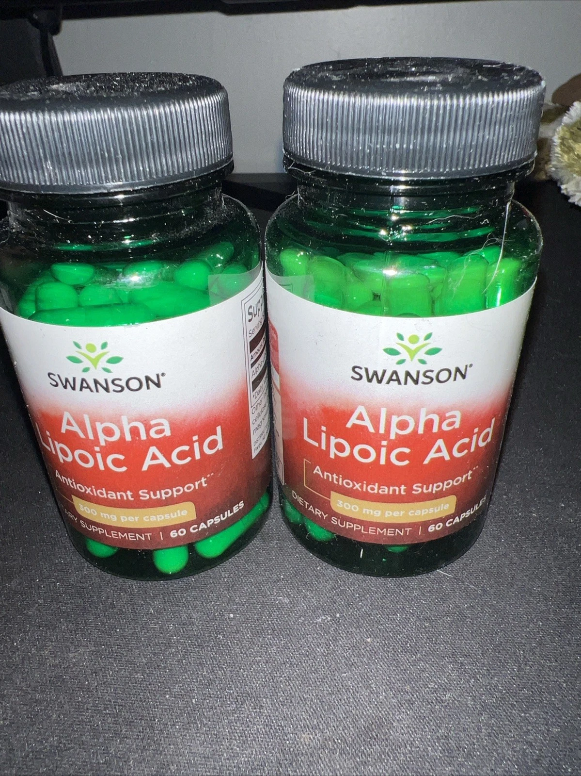 2 Pack Swanson Alpha Lipoic Acid Capsules, 300 mg, 60 Count Exp08/26