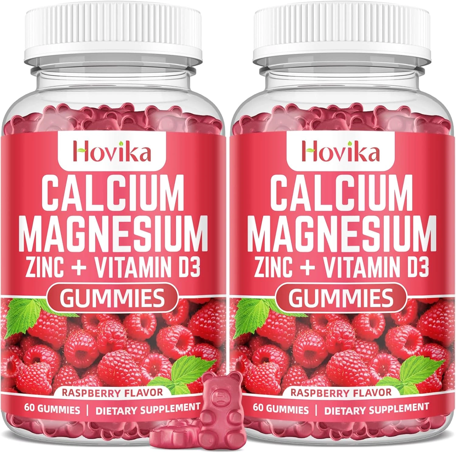 Calcium Magnesium Zinc Gummies with Potassium Vitamin C, B6, D3, K2 - Calcium...