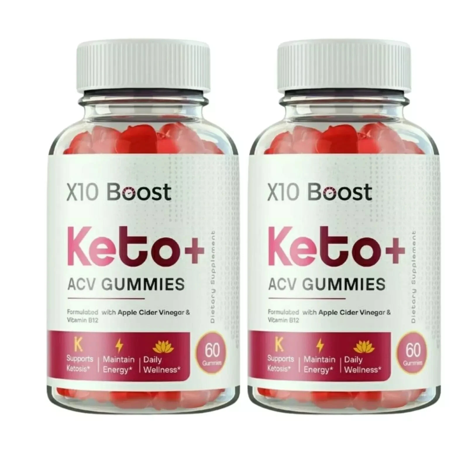 2-Pack X10 Boost Keto ACV gummies, X10 Boost Gummies Weight Loss (120 Gummies)