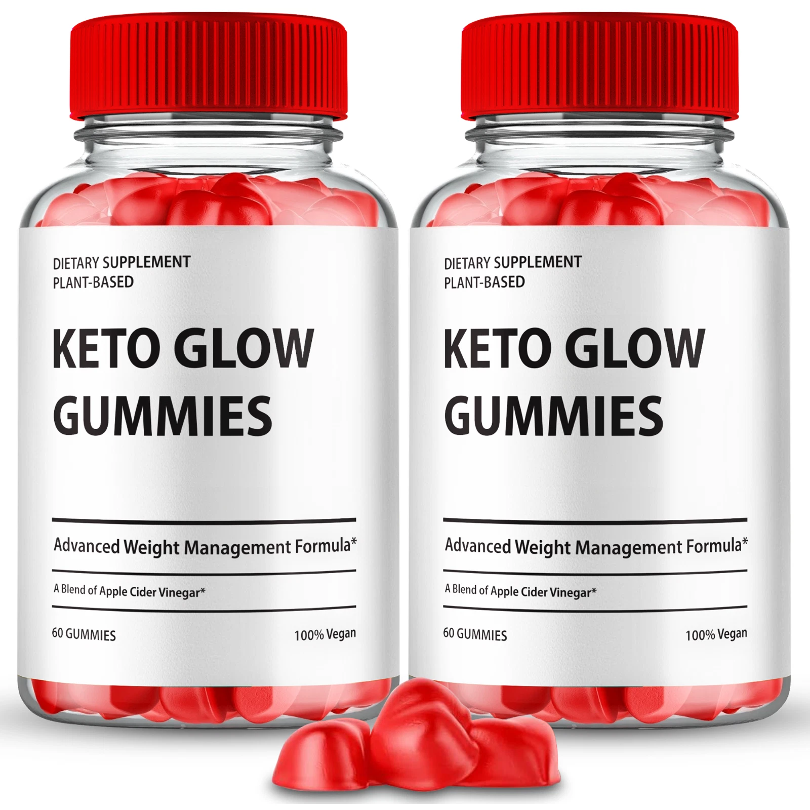 (2 Pack) Keto Glow Keto ACV Weight Loss Gummies, KetoGlow ACV Gummies for Energy