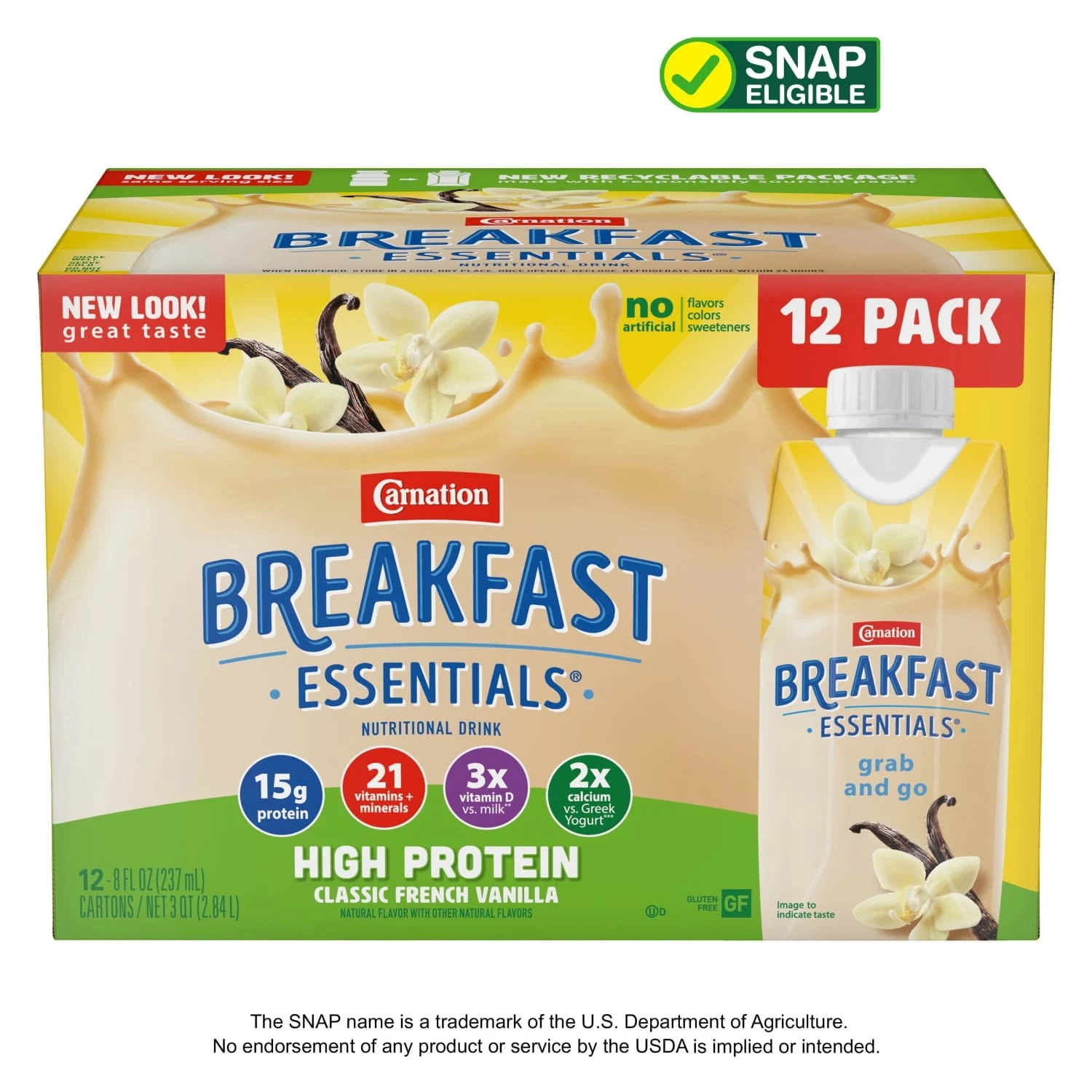 Carnation Breakfast Essentials High Protein Nutritional Drink Shakes,12 Pack