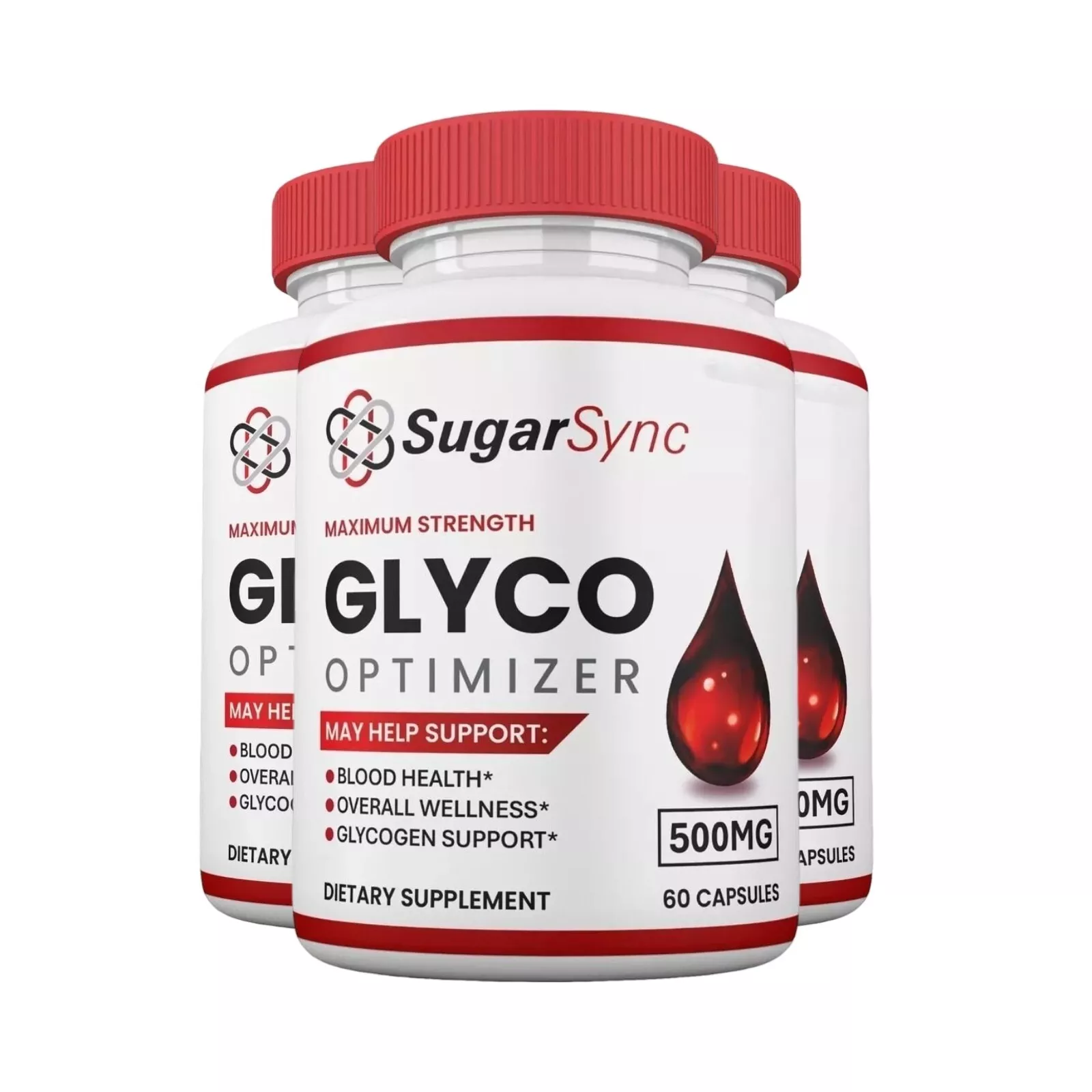 3-Pack Sugar Sync Glyco Optimizer, SugarSync for Glycogen Support - 180 Capsules