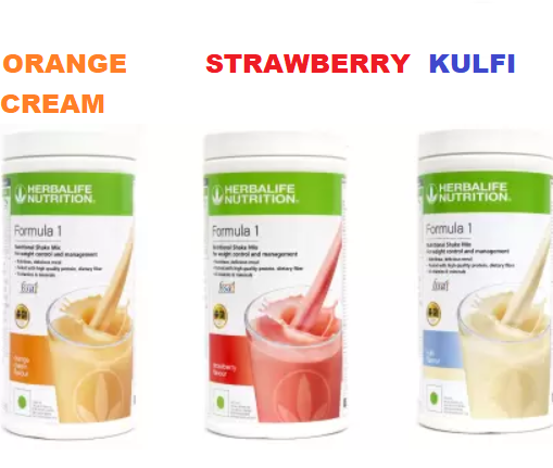 HERBAL FORMULA 1 HEALTHY MEAL REPLACEMENT SHAKE MIX 500g KULFI ORANGE STRAWBERRY